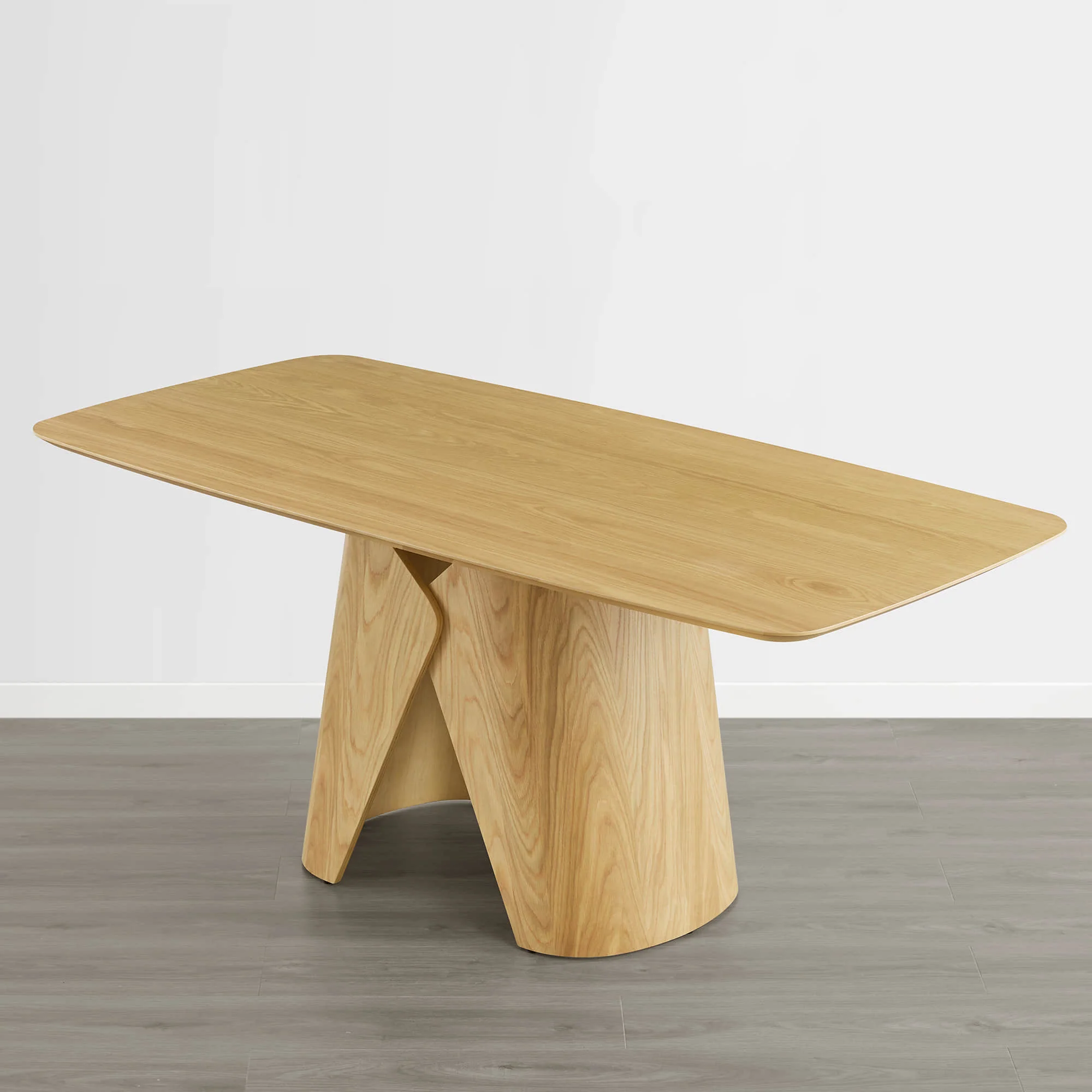 Elowen Sculptural Wood Base Dining Table - Image 8