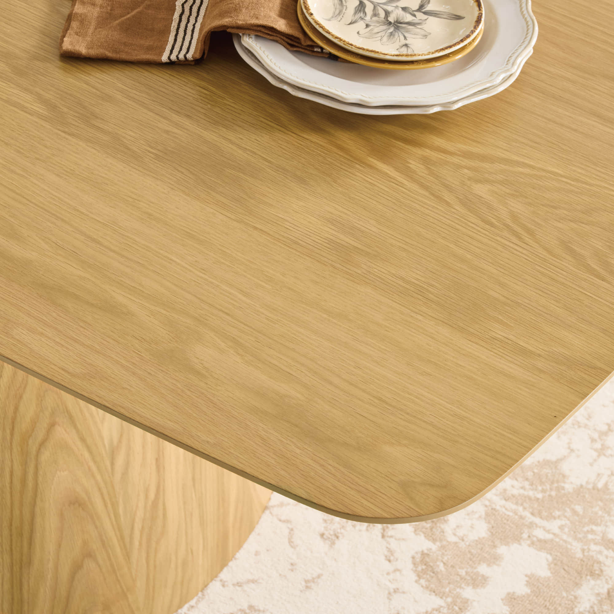 Elowen Sculptural Wood Base Dining Table - Image 21