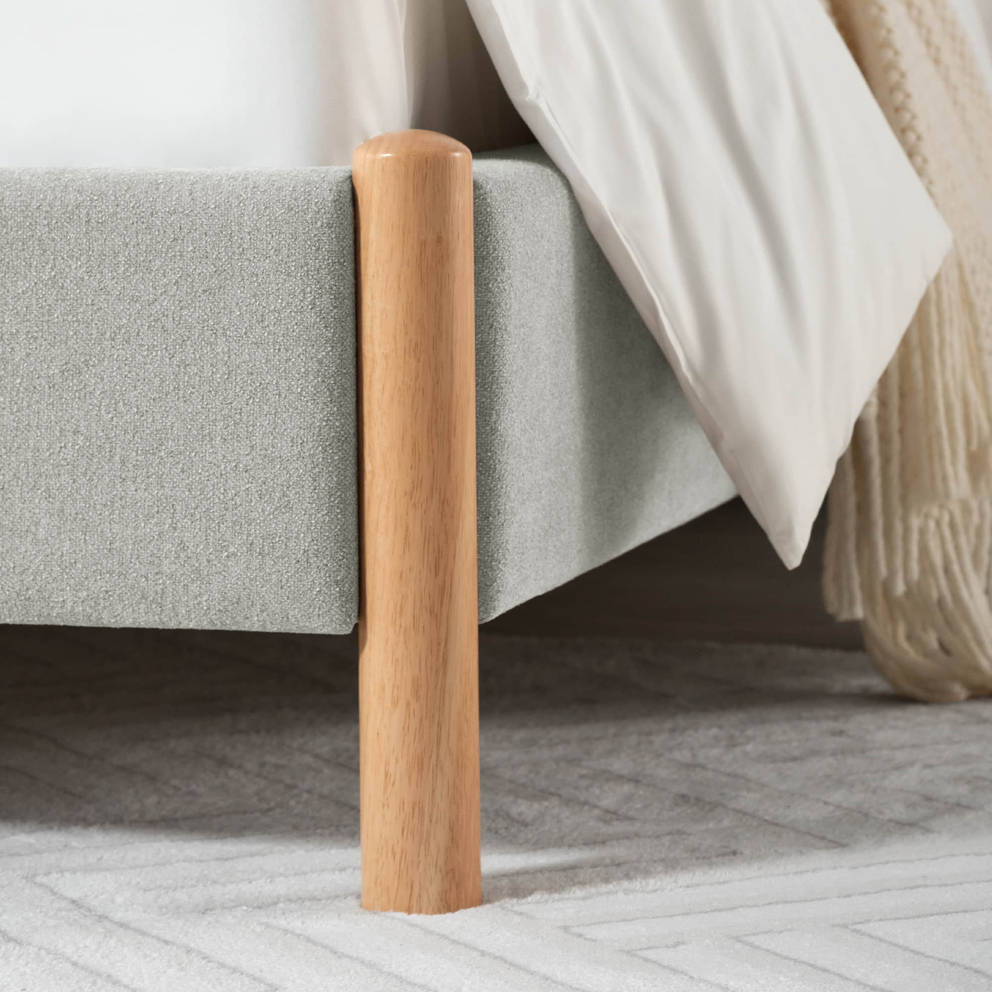 Serene Queen Contemporary Upholstered Platform Bed - Image 23