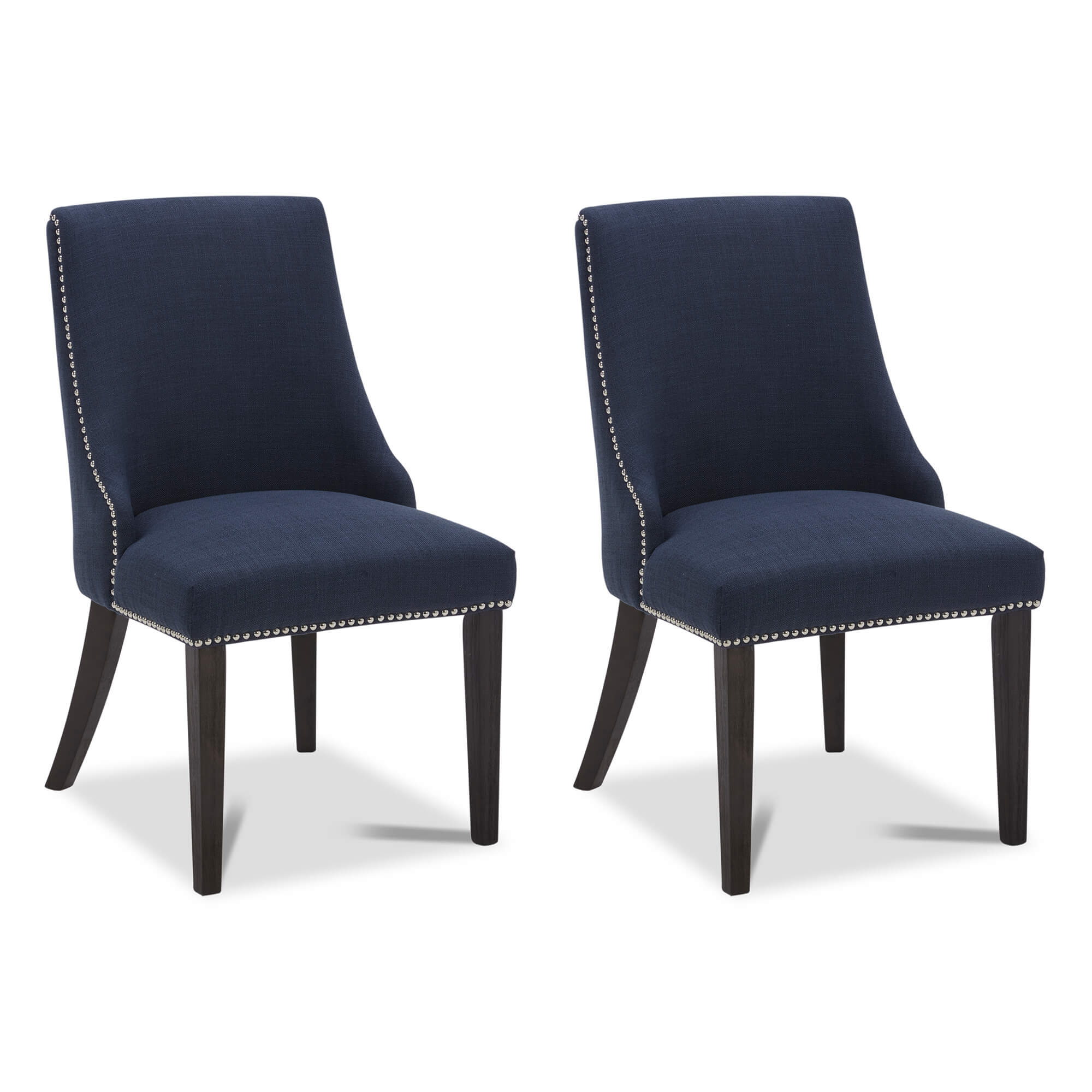 Asher Upholstered Dining Chair with Nailhead Trim (Set of 2) - Image 3