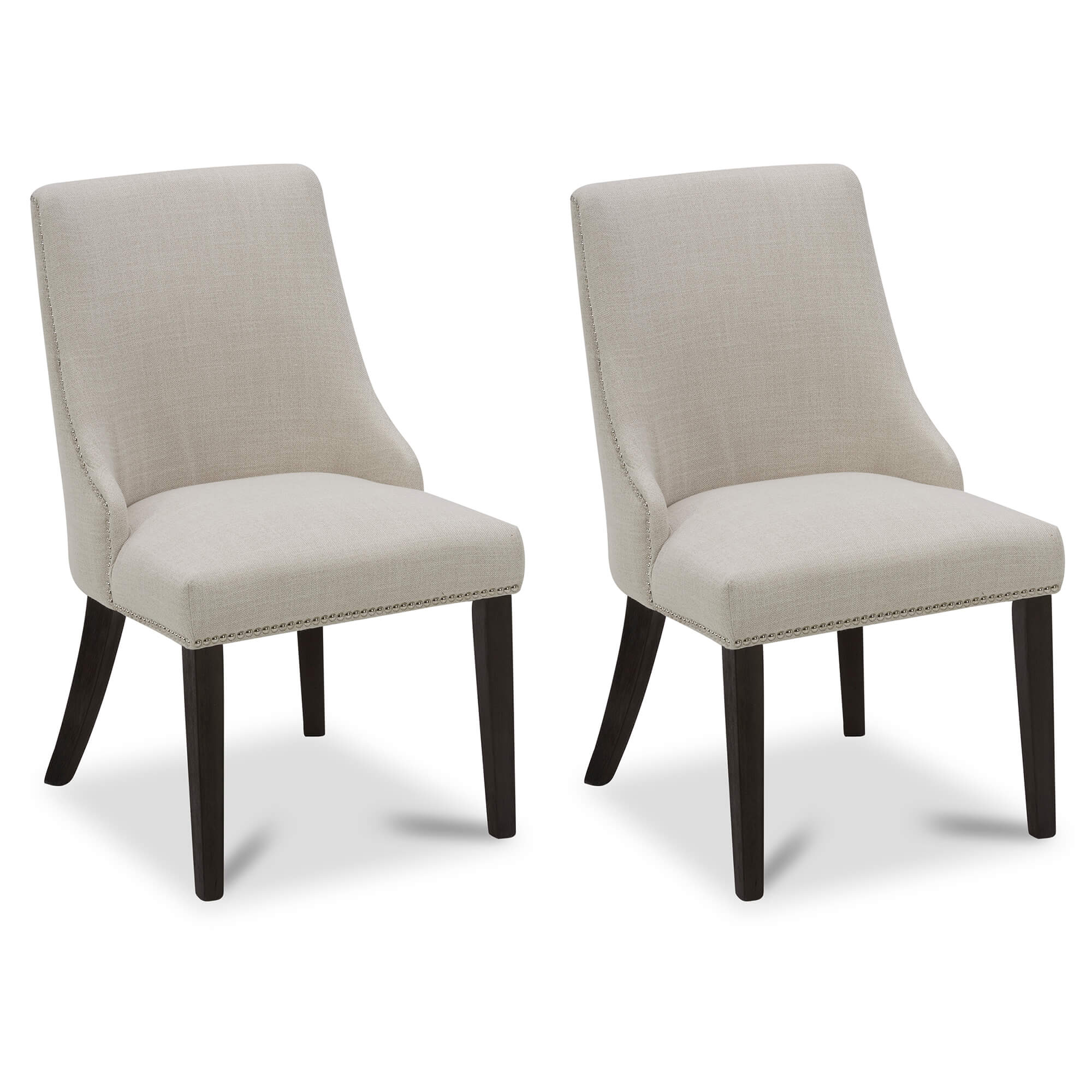 Asher Upholstered Dining Chair with Nailhead Trim (Set of 2) - Image 5
