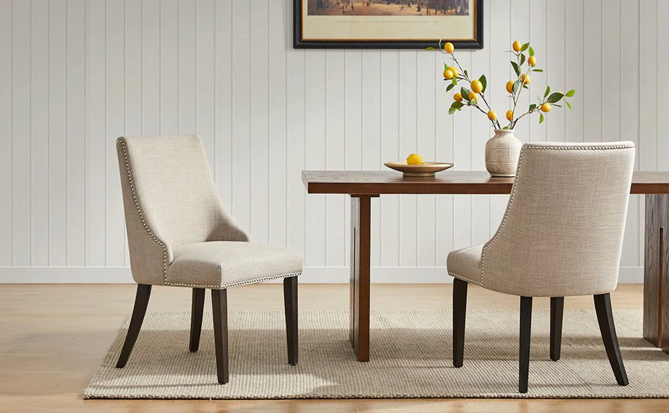 Asher Upholstered Dining Chair with Nailhead Trim (Set of 2) - Image 6