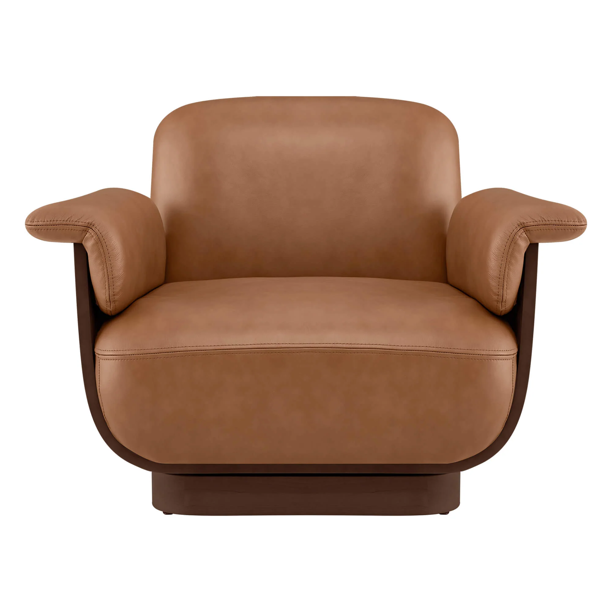 Aspen Modern Round Swivel Chair with Storage Ottoman - Image 16