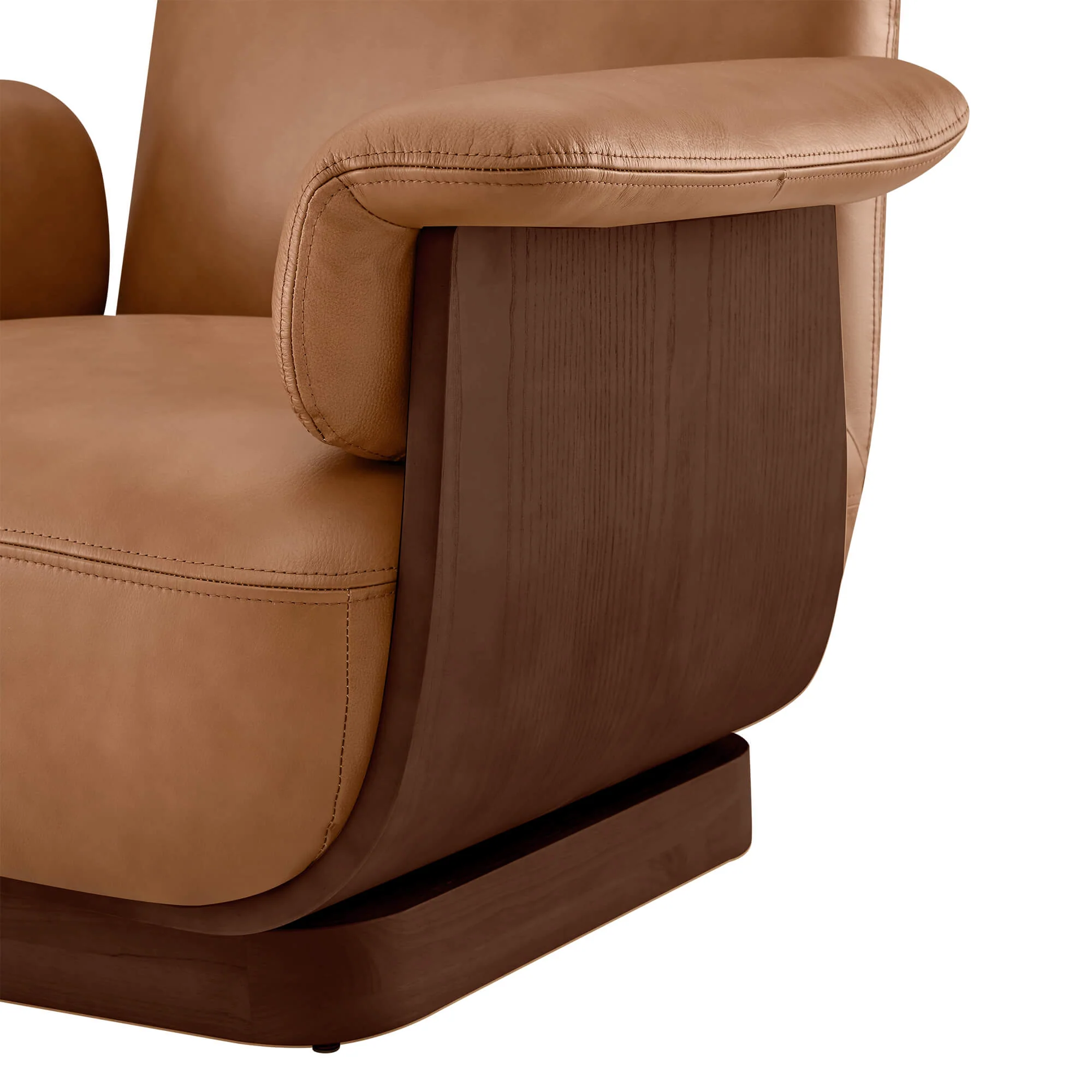 Aspen Modern Round Swivel Chair with Storage Ottoman - Image 24