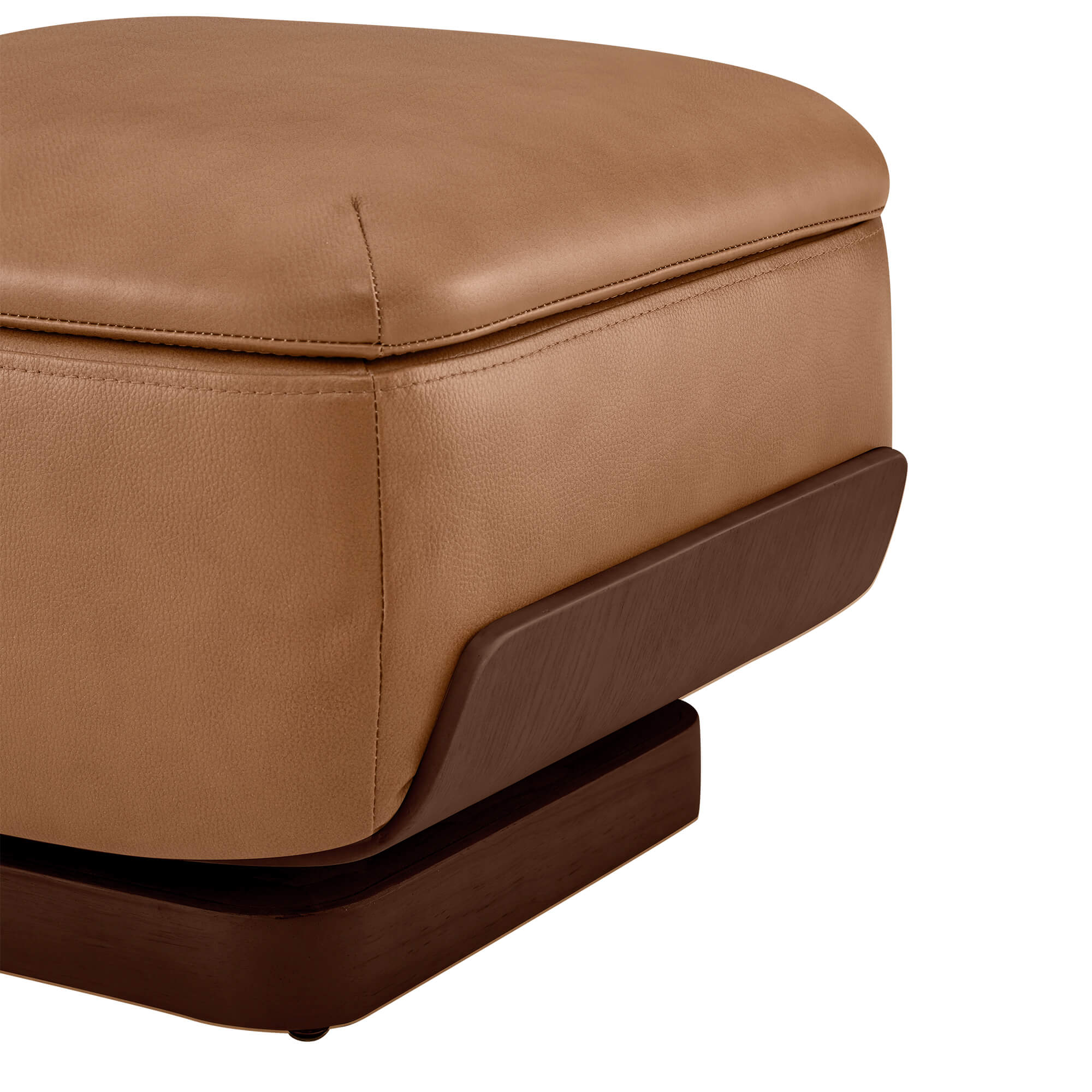 Aspen Modern Round Swivel Chair with Storage Ottoman - Image 25