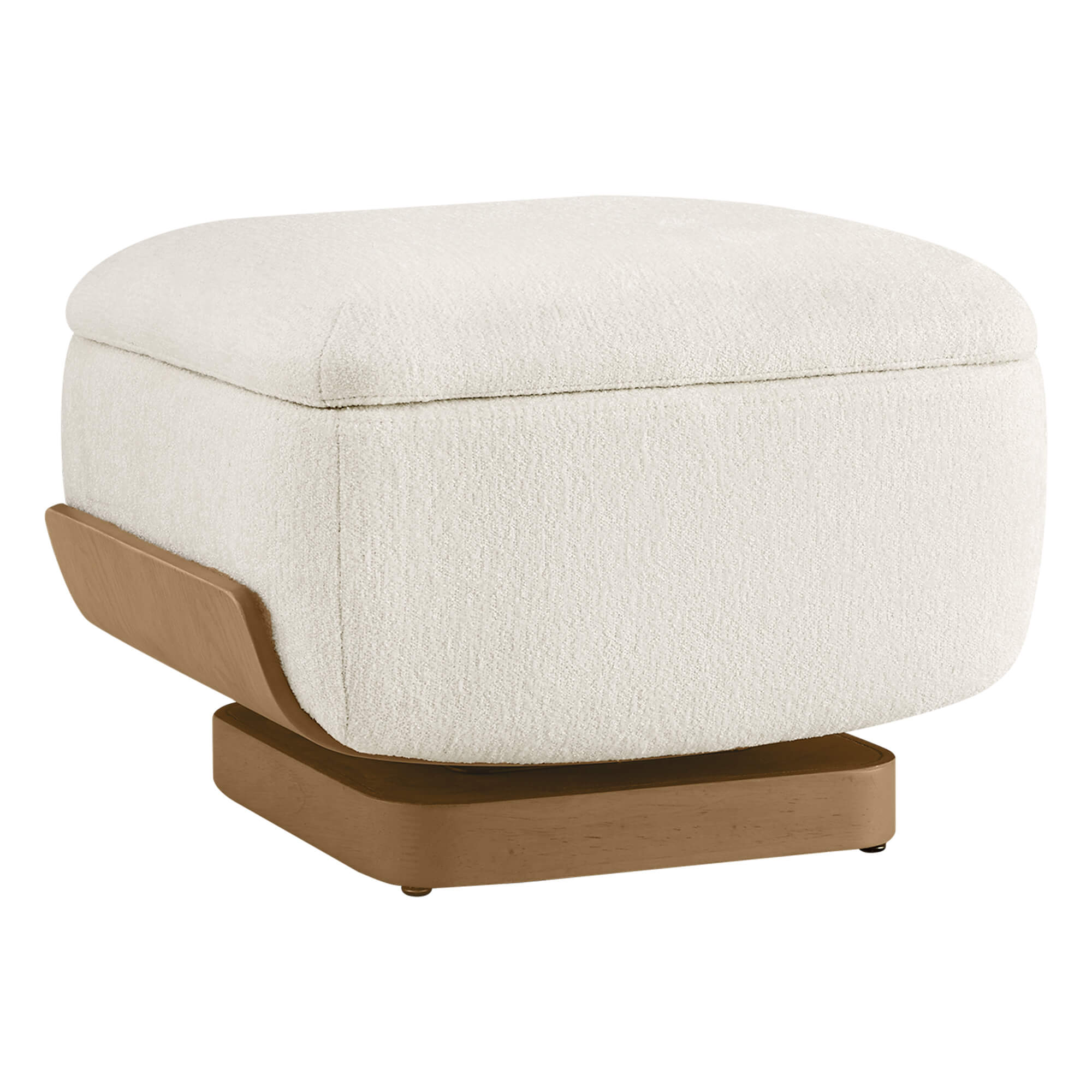 Aspen Modern Round Swivel Chair with Storage Ottoman - Image 31
