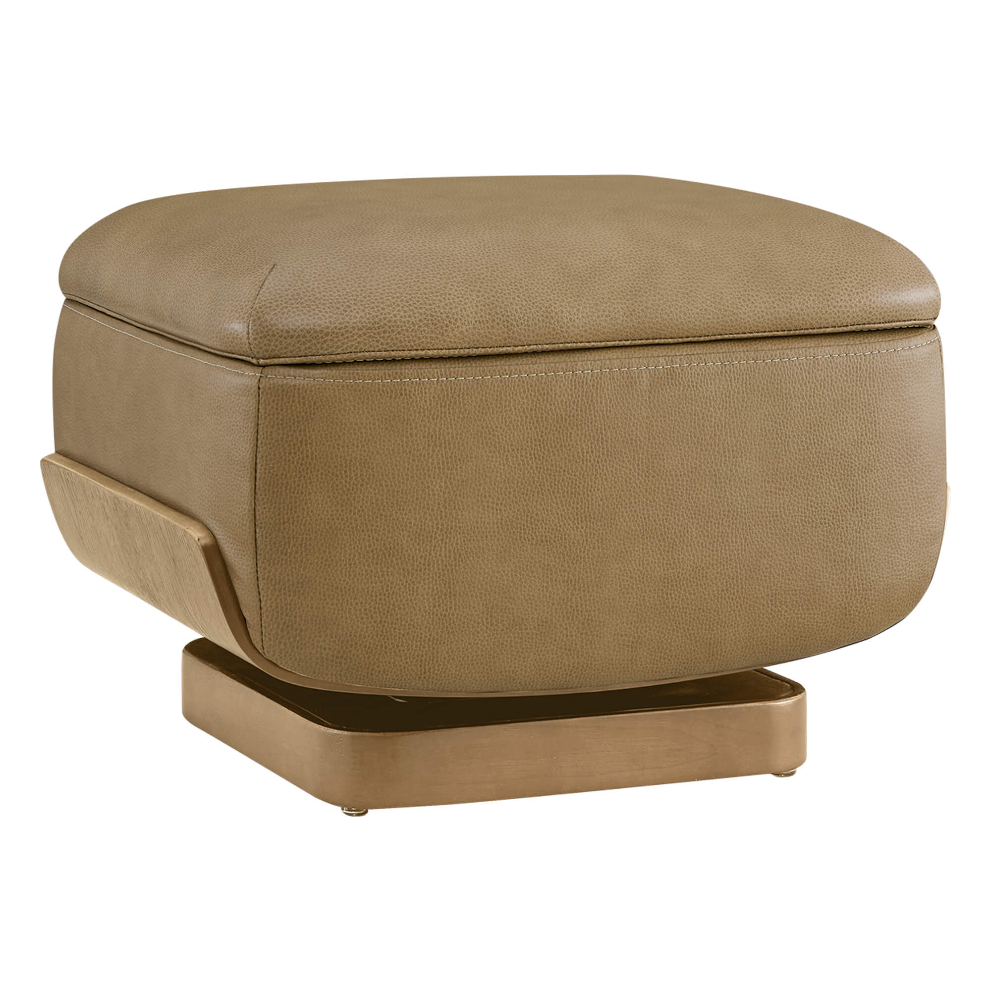 Aspen Modern Round Swivel Chair with Storage Ottoman - Image 42