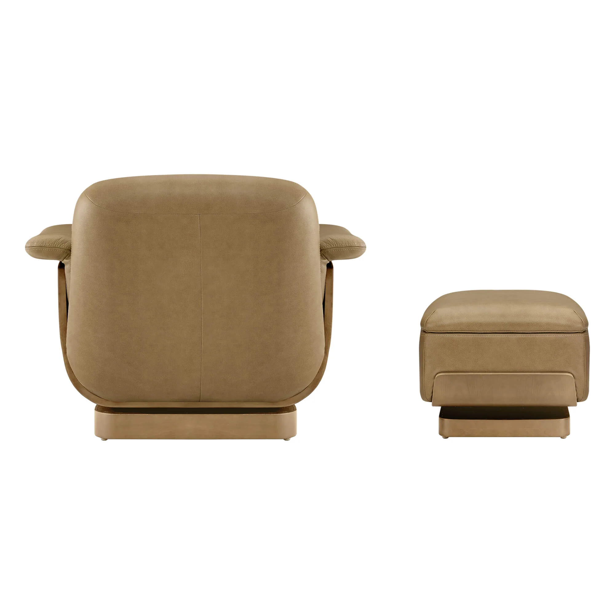 Aspen Modern Round Swivel Chair with Storage Ottoman - Image 43