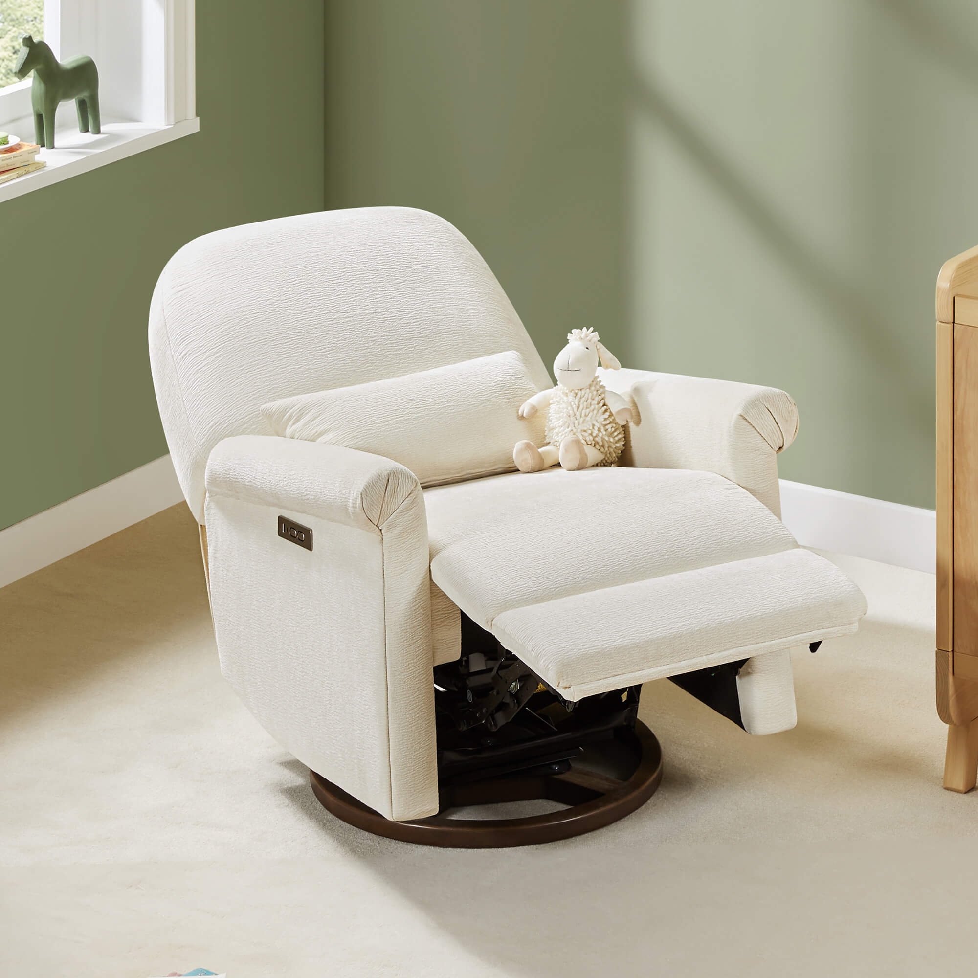 Aurora Power Swivel Nursery Glider Recliner - Image 32