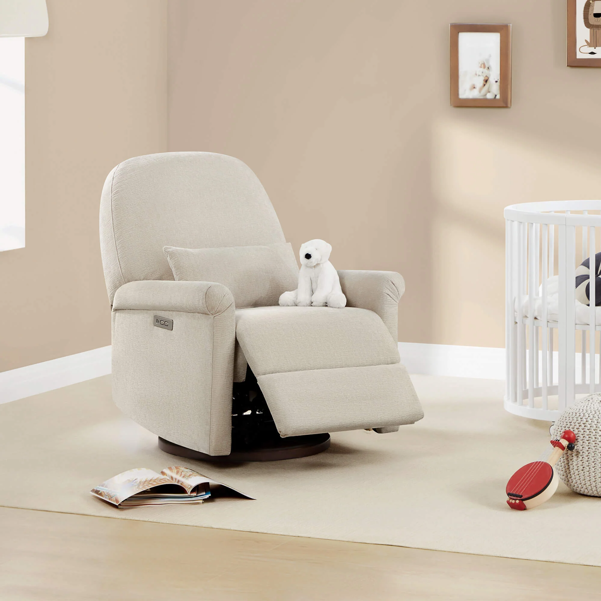 Aurora Power Swivel Nursery Glider Recliner - Image 42