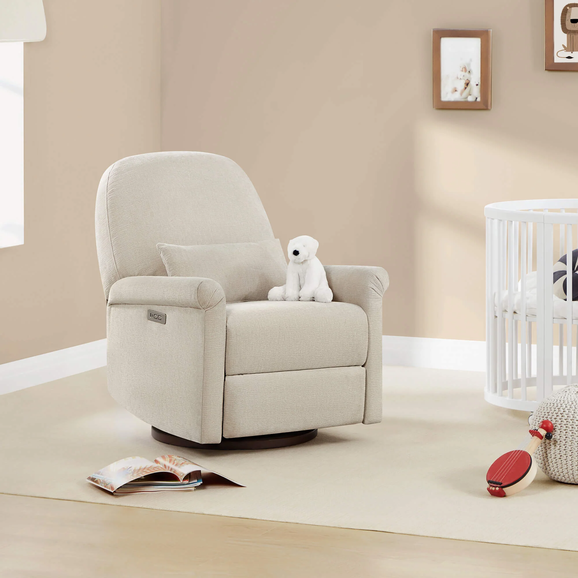 Aurora Power Swivel Nursery Glider Recliner - Image 43