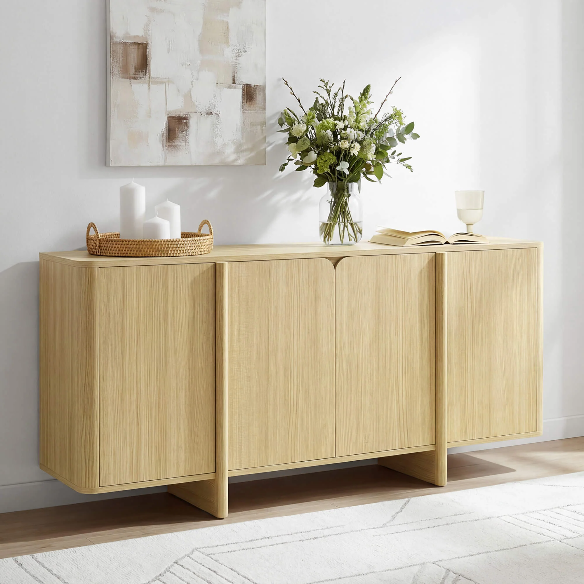 67” Bennett Modern Spacious Multi-Zone Sideboard - Image 25
