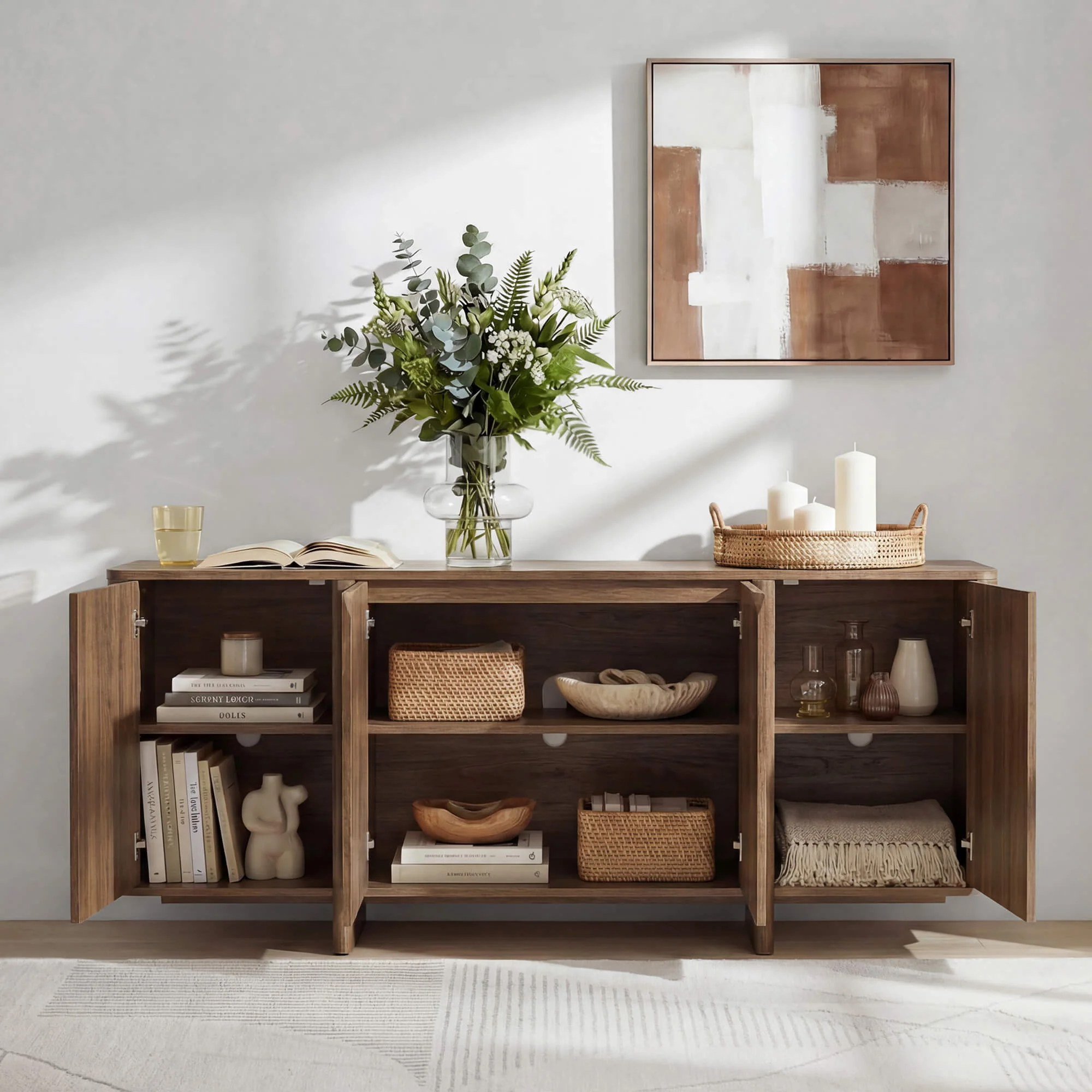 67” Bennett Modern Spacious Multi-Zone Sideboard - Image 29