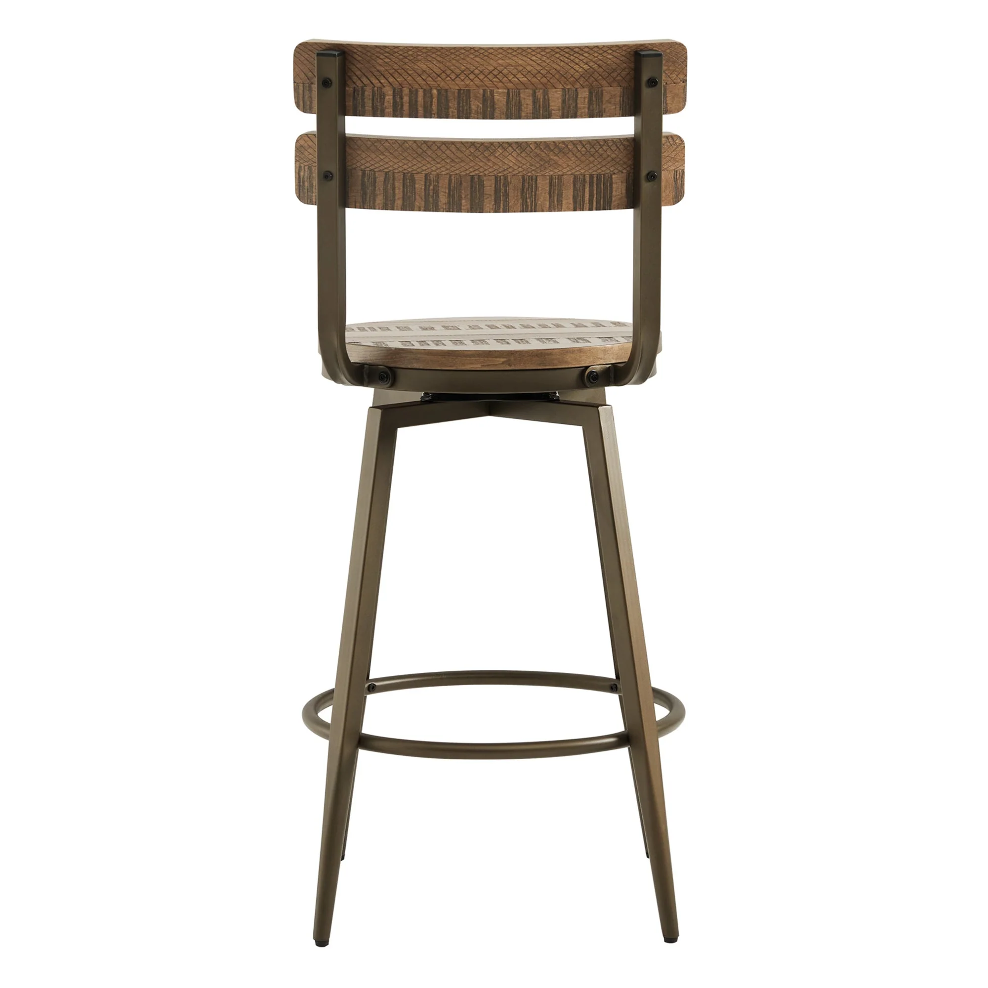 Blair Industrial Wood Seat Counter Stools - Image 11
