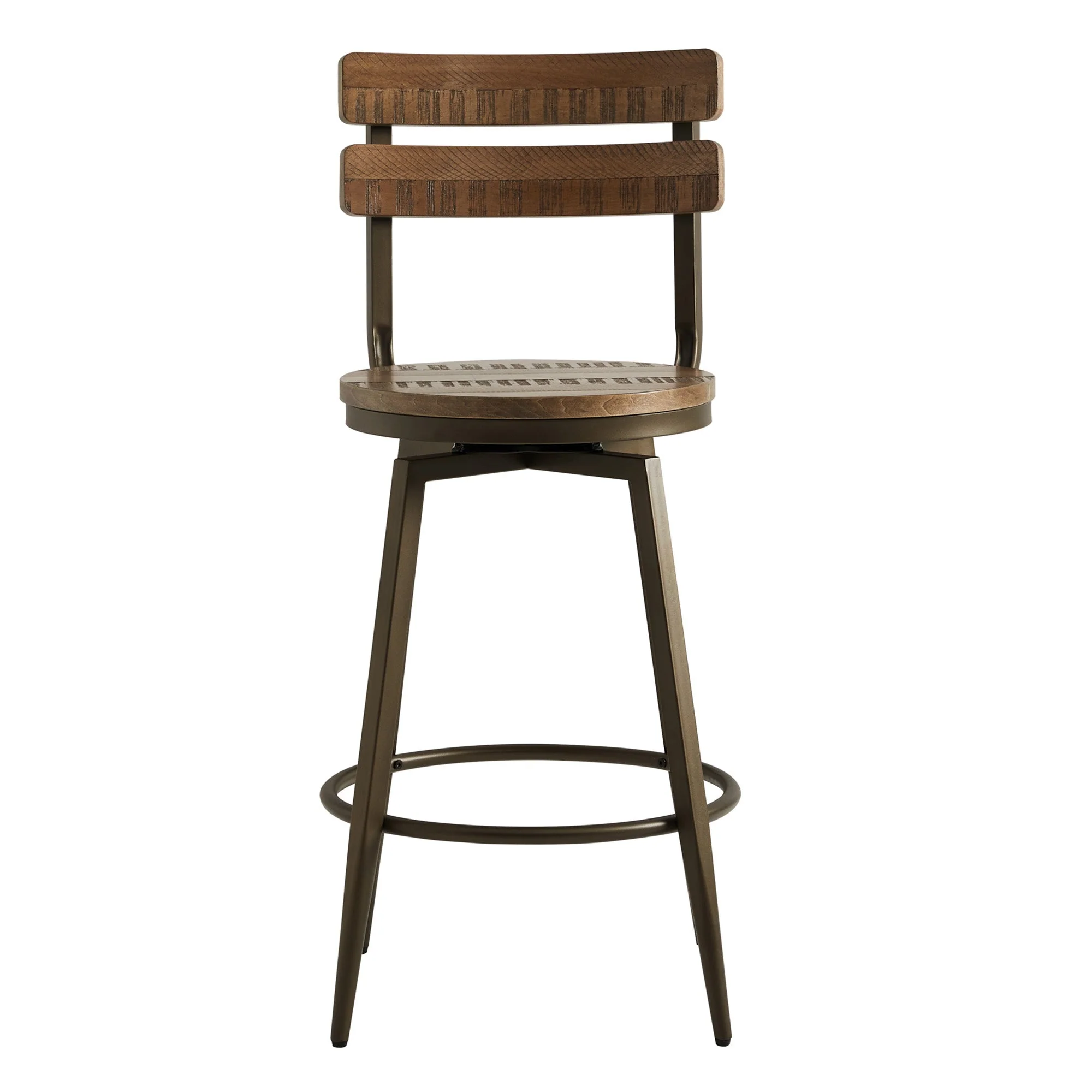 Blair Industrial Wood Seat Counter Stools - Image 7