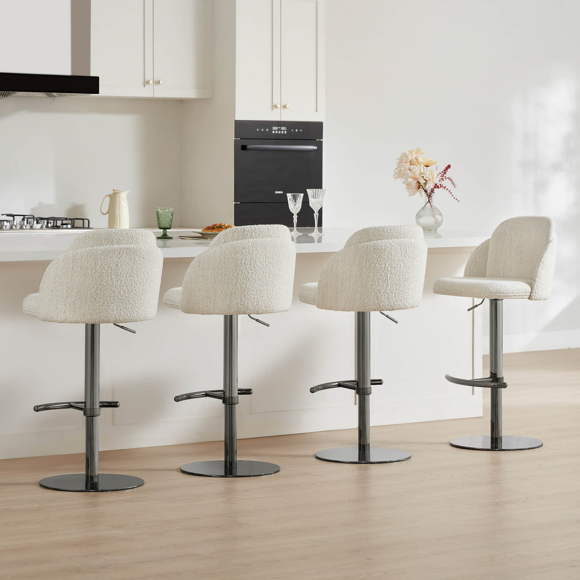 Blythe Upholstered Adjustable Height Swivel Bar & Counter Stools - Image 45