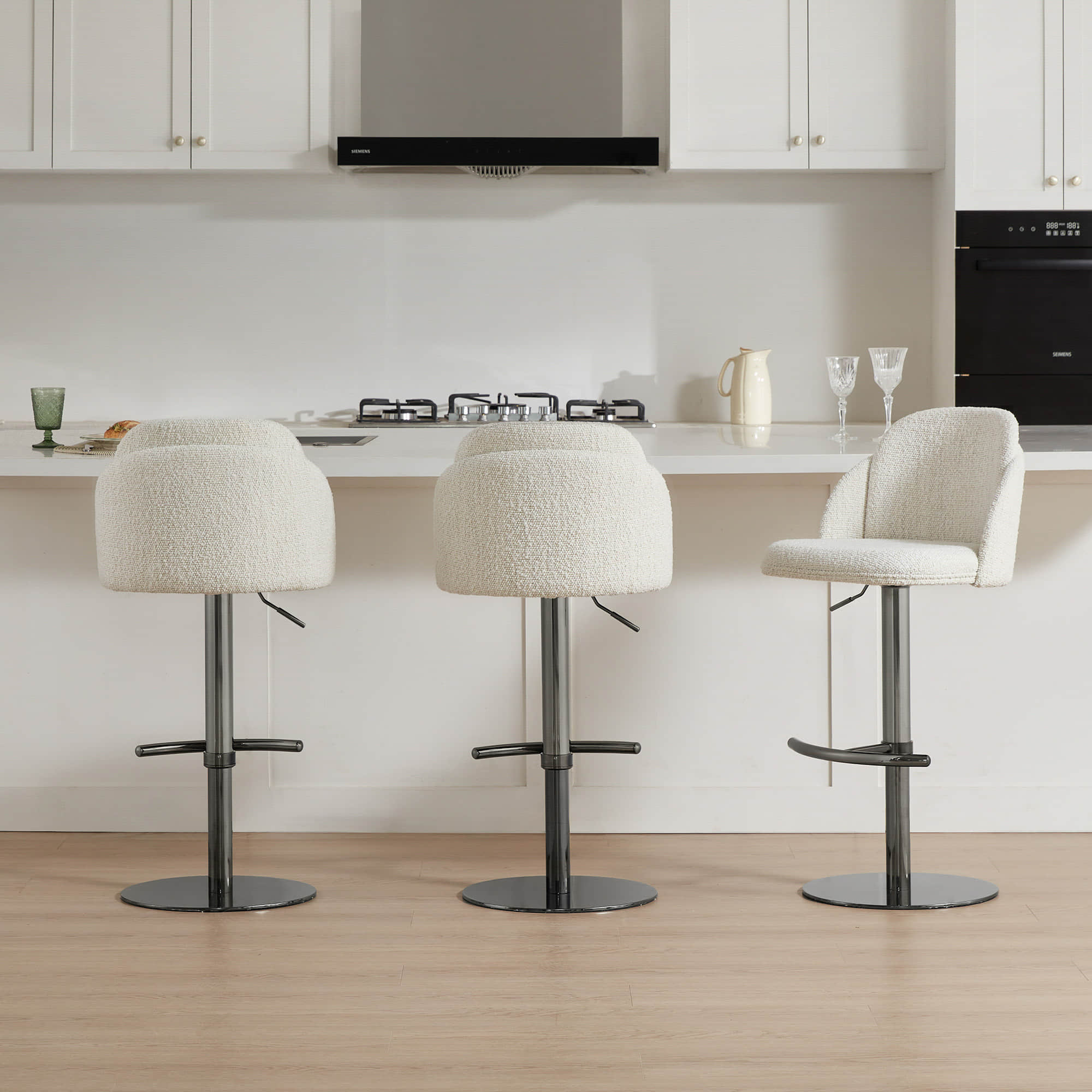 Blythe Upholstered Adjustable Height Swivel Bar & Counter Stools - Image 53