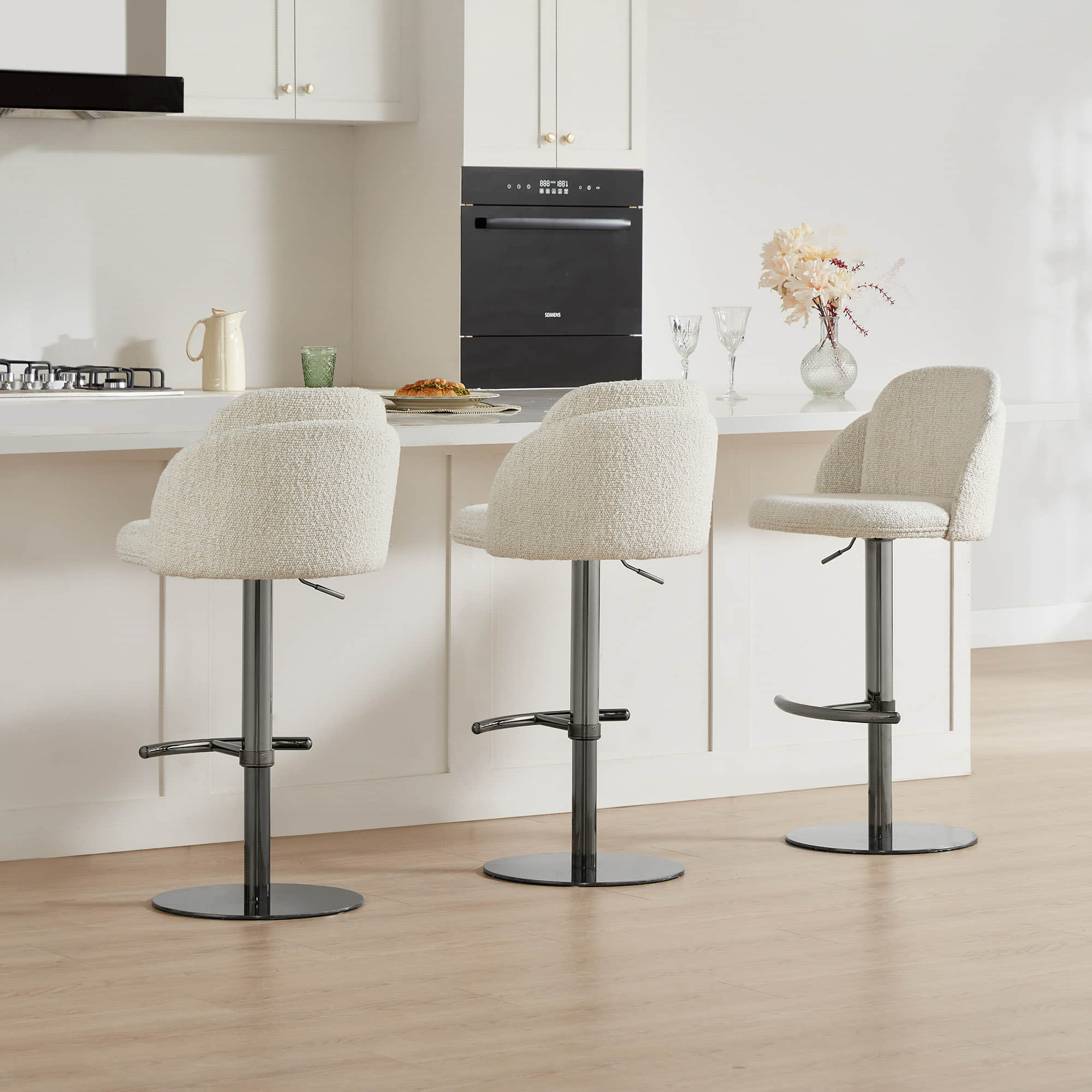 Blythe Upholstered Adjustable Height Swivel Bar & Counter Stools - Image 55