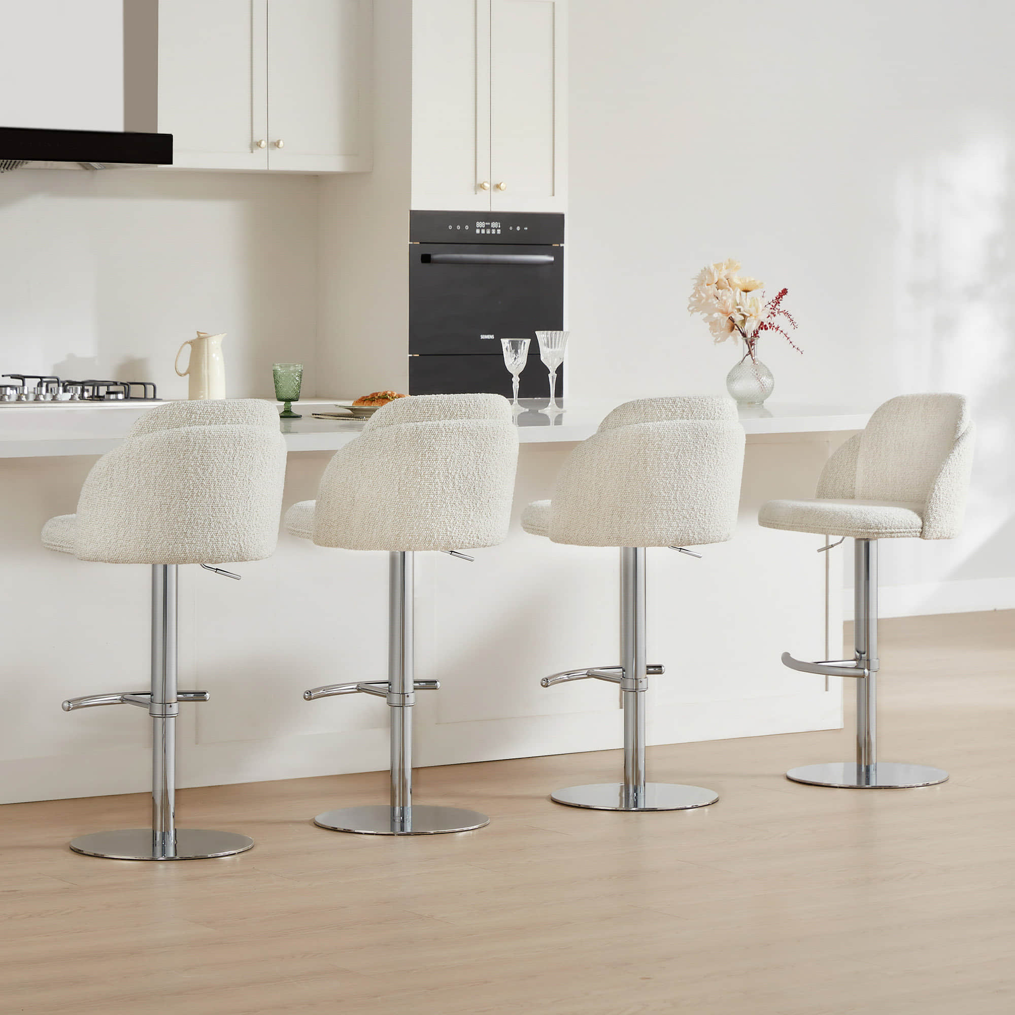 Blythe Upholstered Adjustable Height Swivel Bar & Counter Stools - Image 56