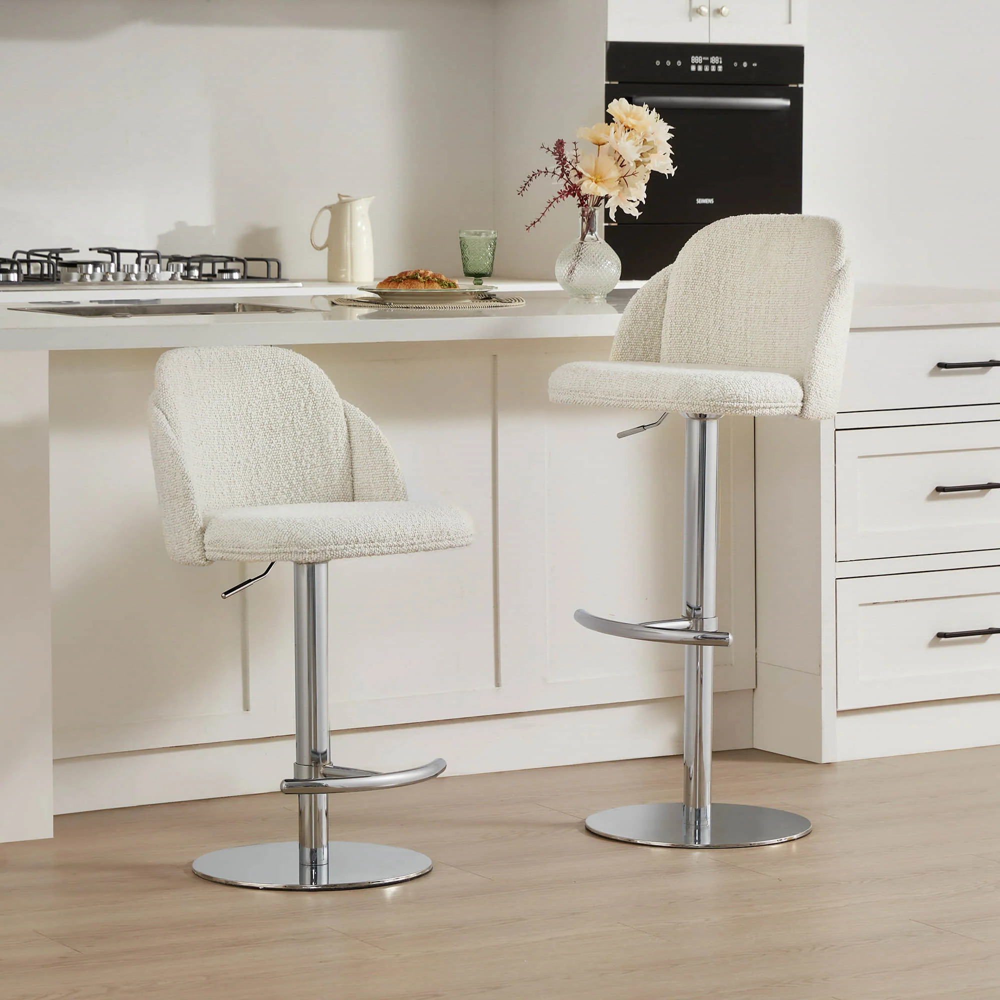 Blythe Upholstered Adjustable Height Swivel Bar & Counter Stools - Image 59