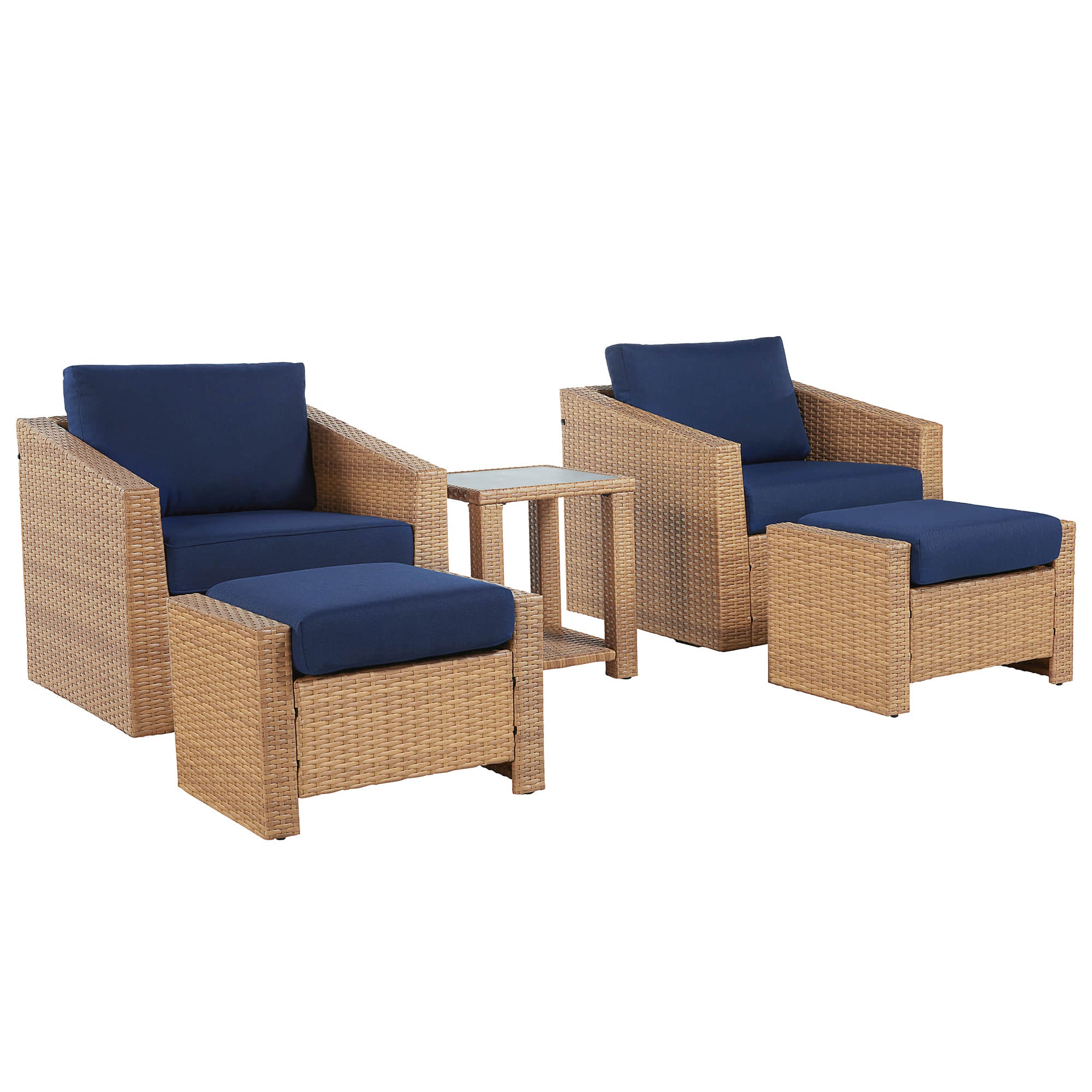 Calum Rattan Outdoor 5-Piece Patio Set - Image 10