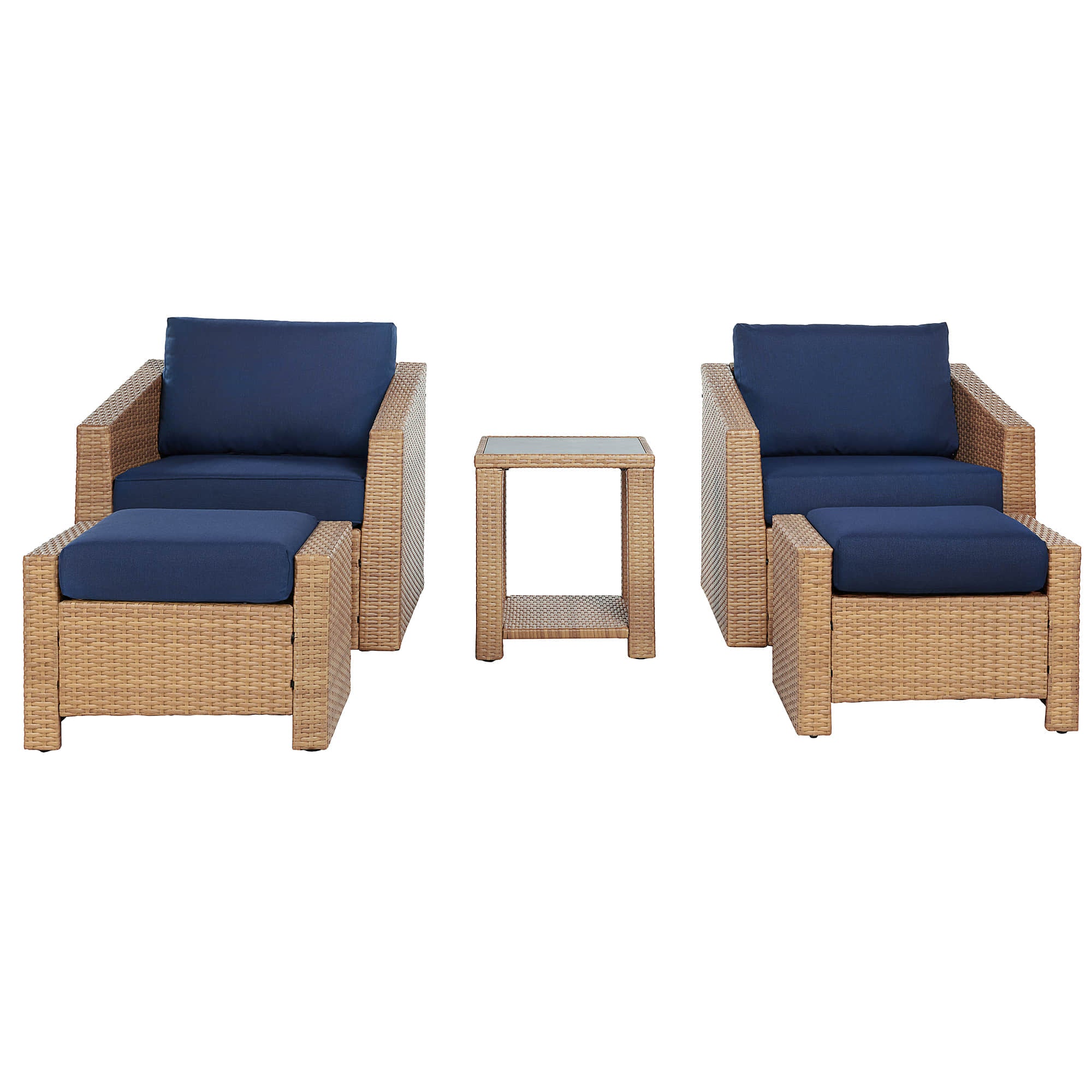 Calum Rattan Outdoor 5-Piece Patio Set - Image 12