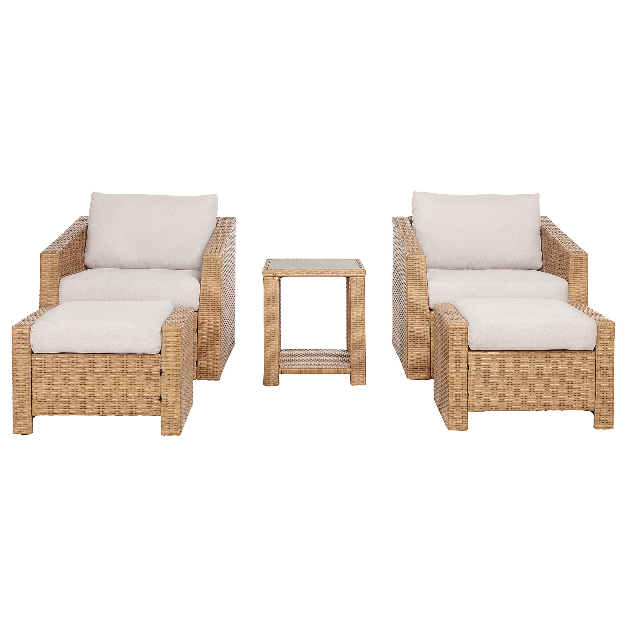 Calum Rattan Outdoor 5-Piece Patio Set - Image 22