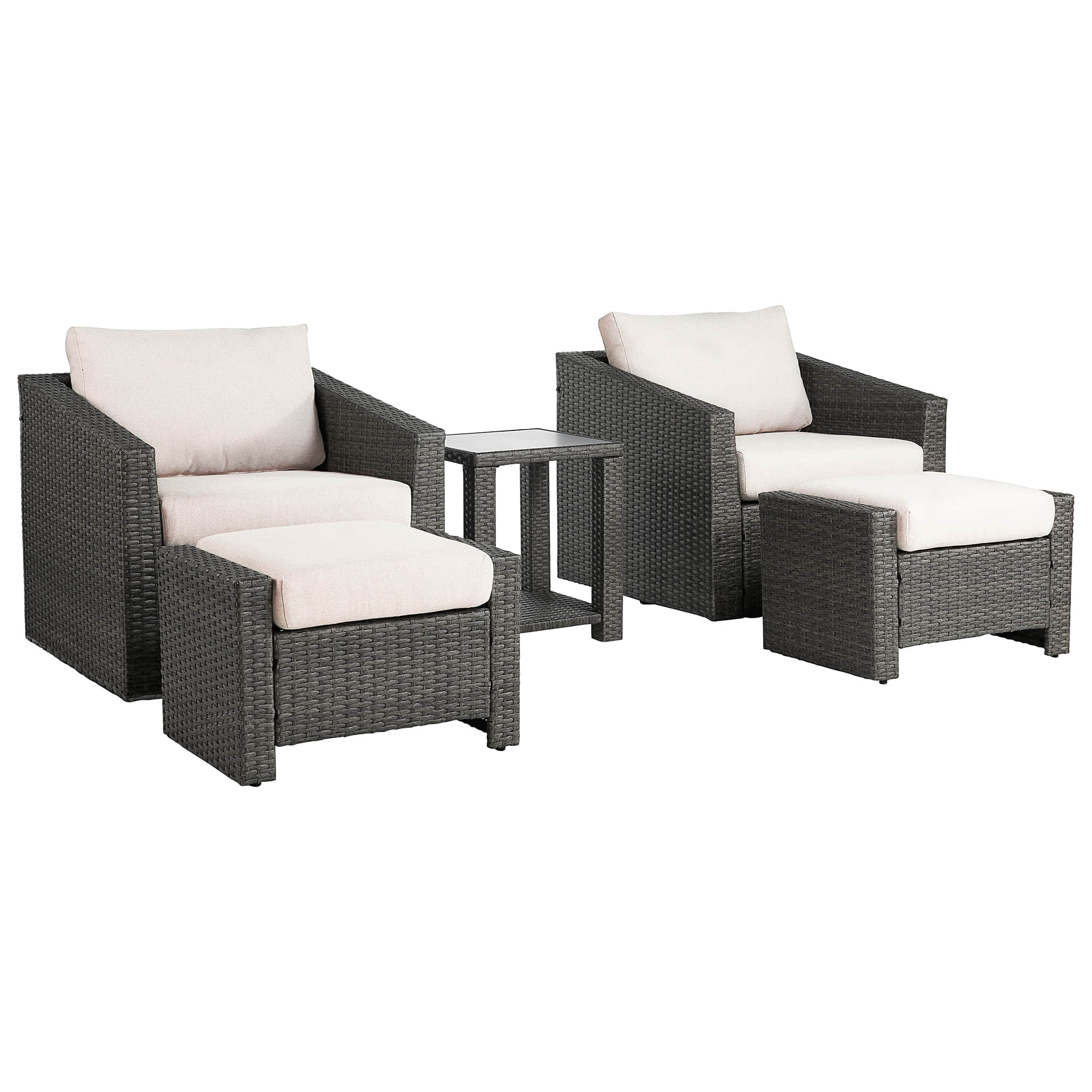 Calum Rattan Outdoor 5-Piece Patio Set - Image 33