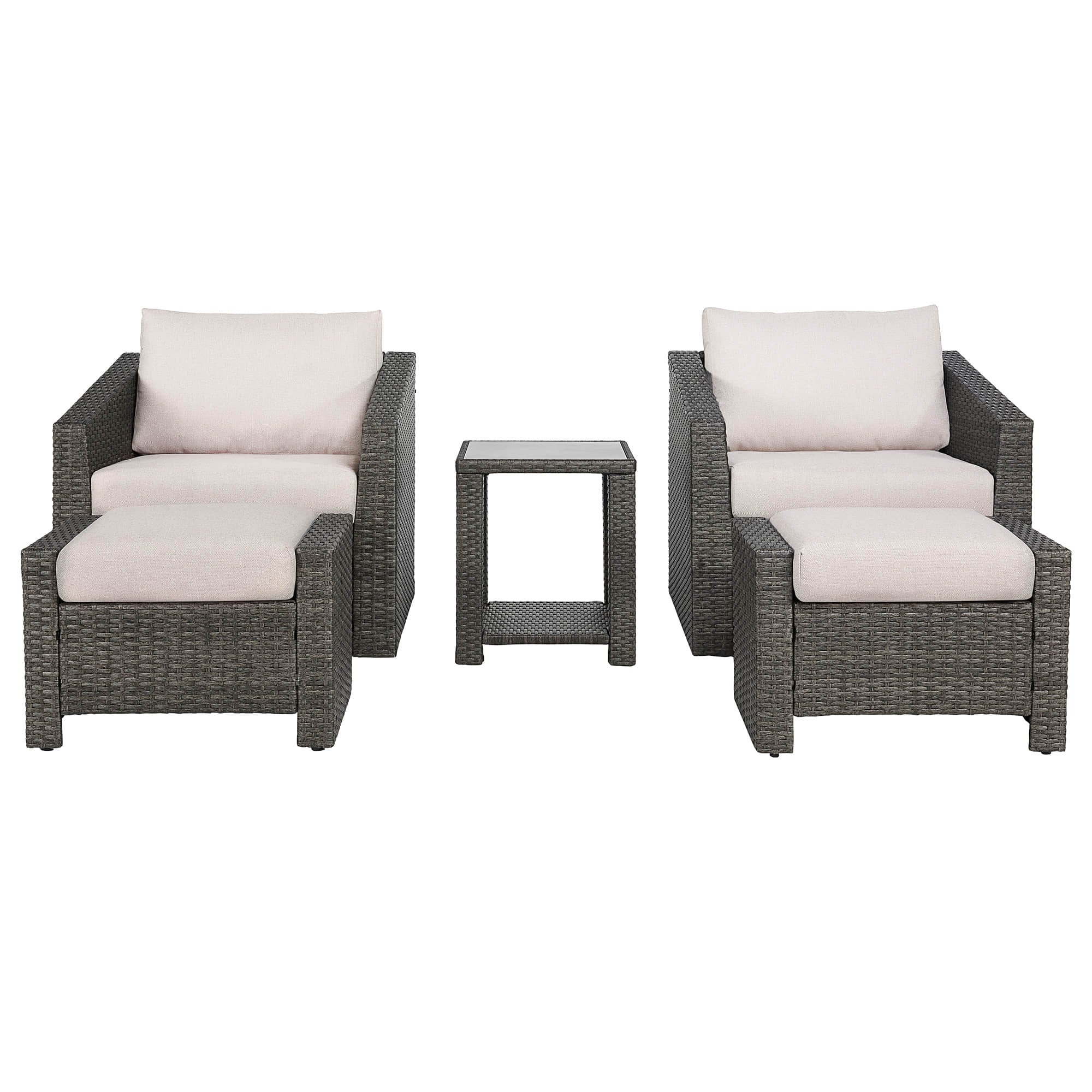 Calum Rattan Outdoor 5-Piece Patio Set - Image 35
