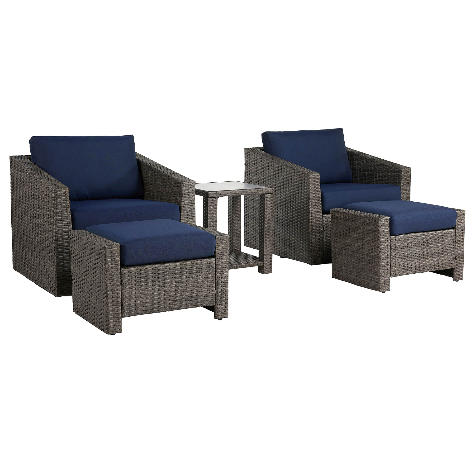 Calum Rattan Outdoor 5-Piece Patio Set - Image 47