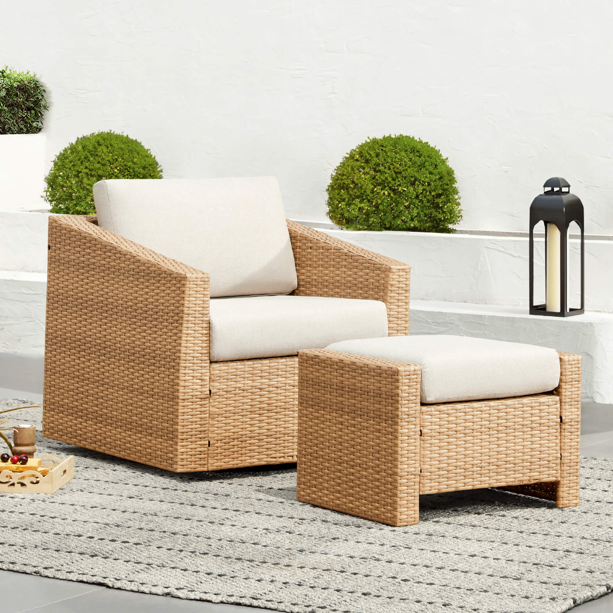 Calum Rattan Outdoor 5-Piece Patio Set - Image 61