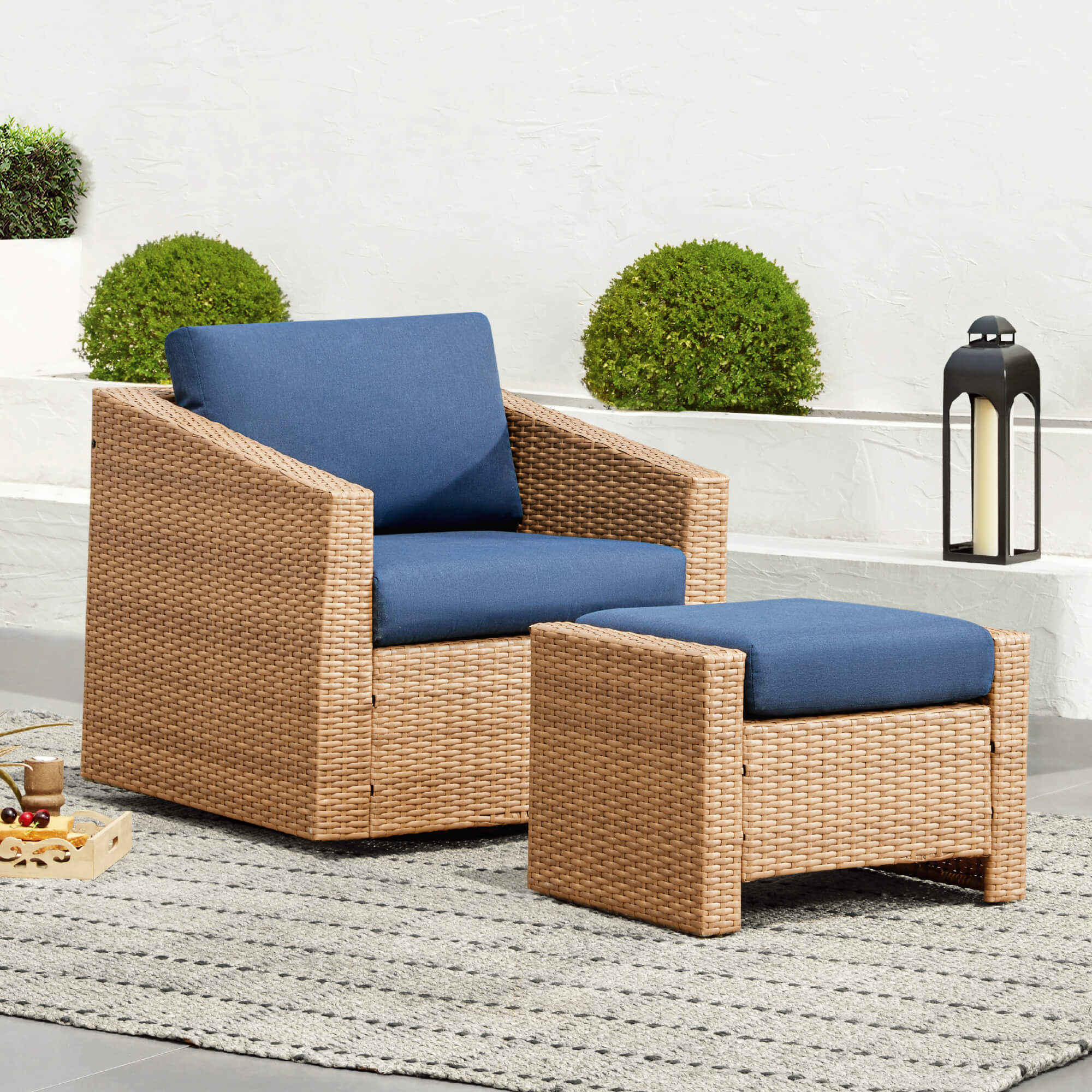 Calum Rattan Outdoor 5-Piece Patio Set - Image 66