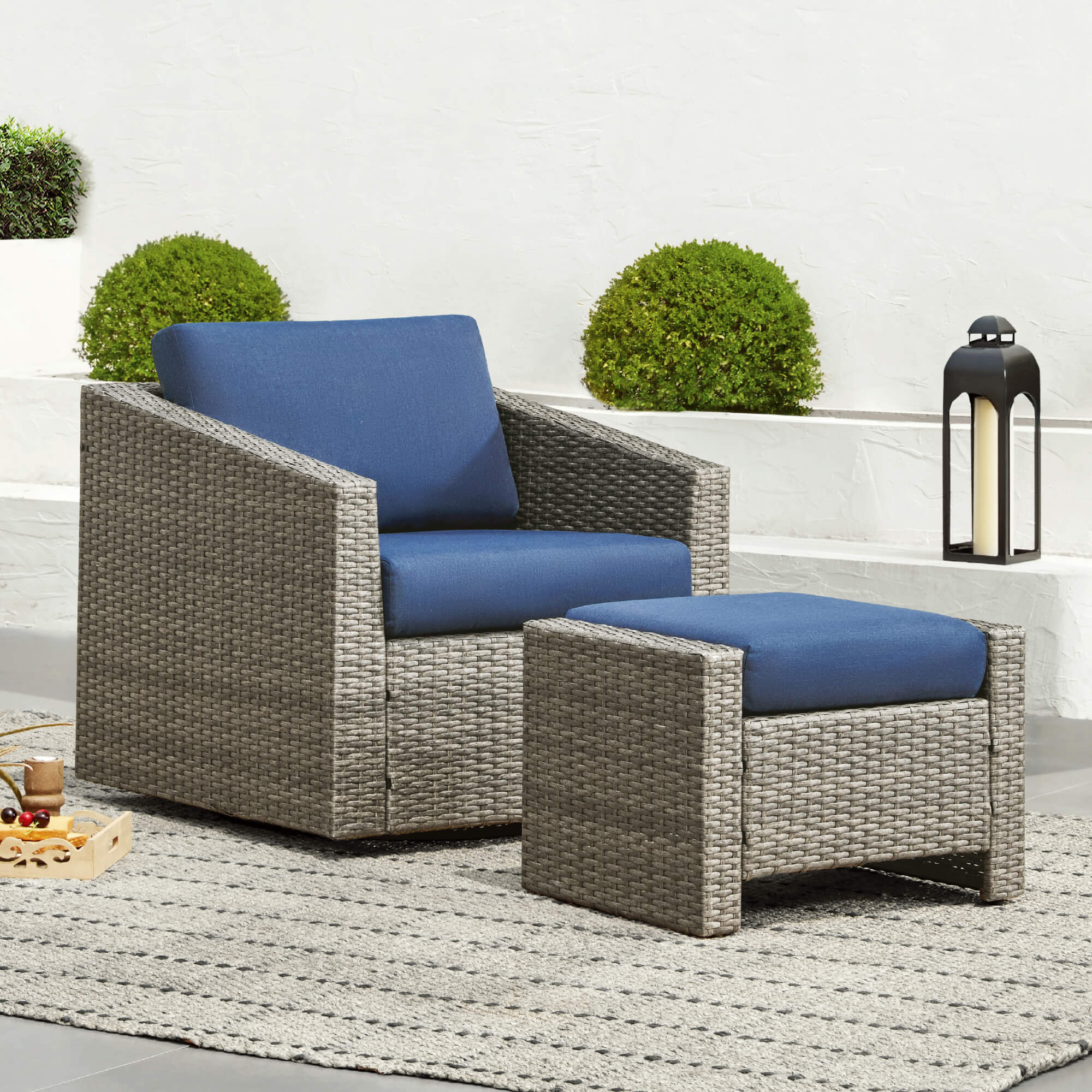 Calum Rattan Outdoor 5-Piece Patio Set - Image 75