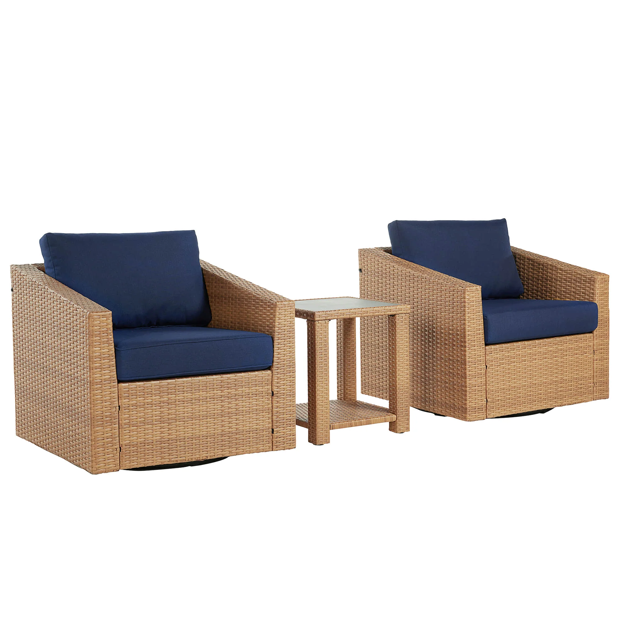 Calum Rattan Outdoor Bistro Set - Image 11