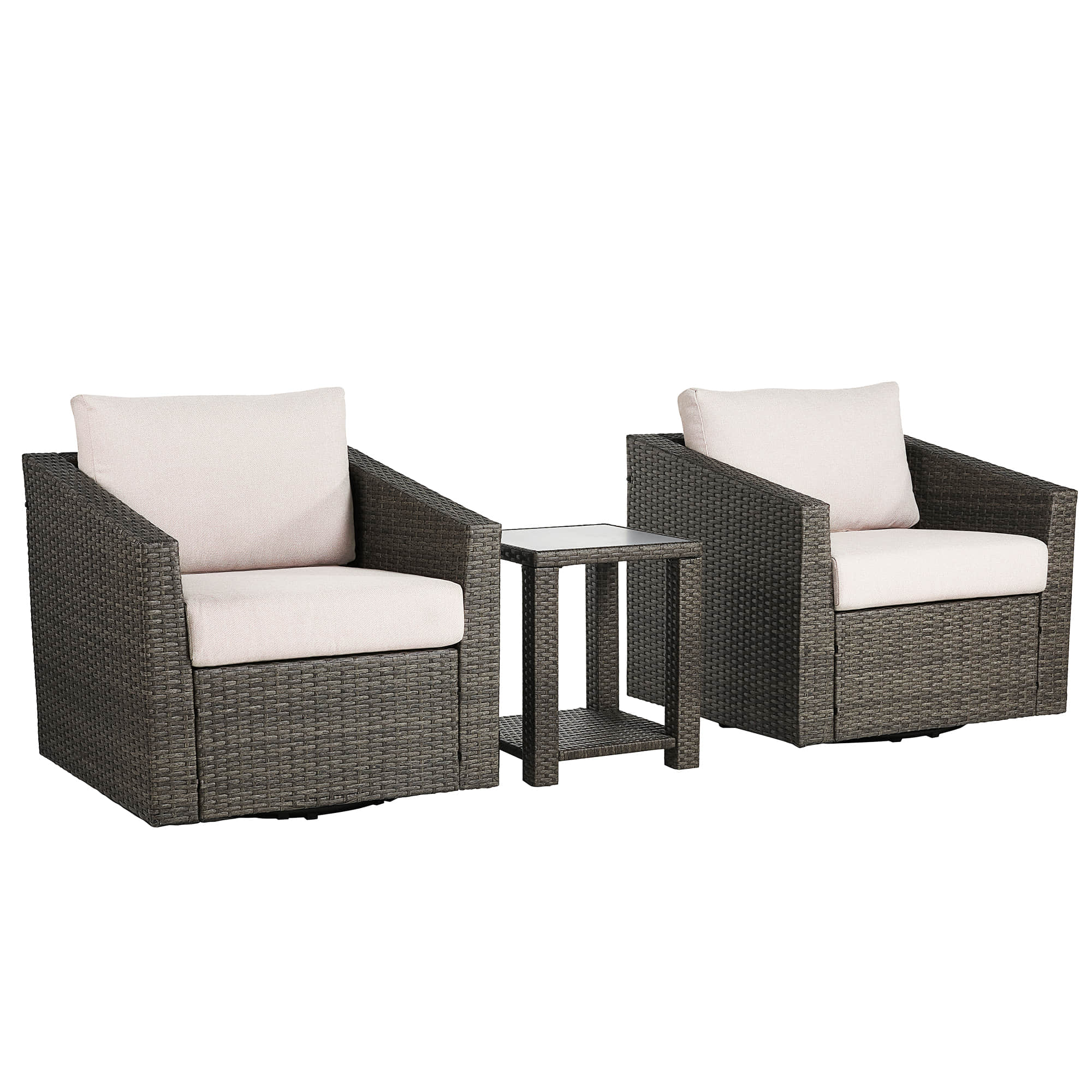 Calum Rattan Outdoor Bistro Set - Image 21