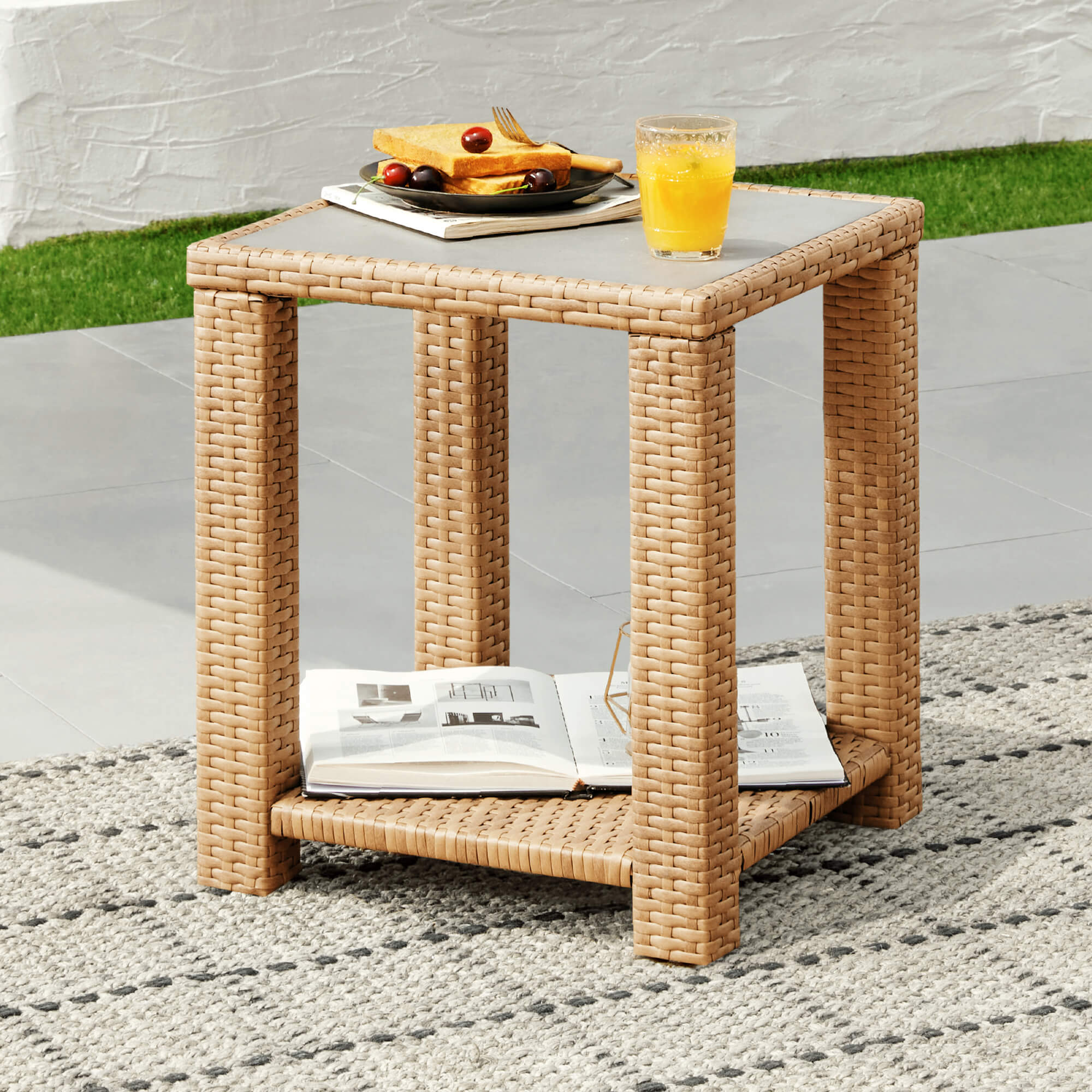 Calum Rattan Outdoor Bistro Set - Image 39