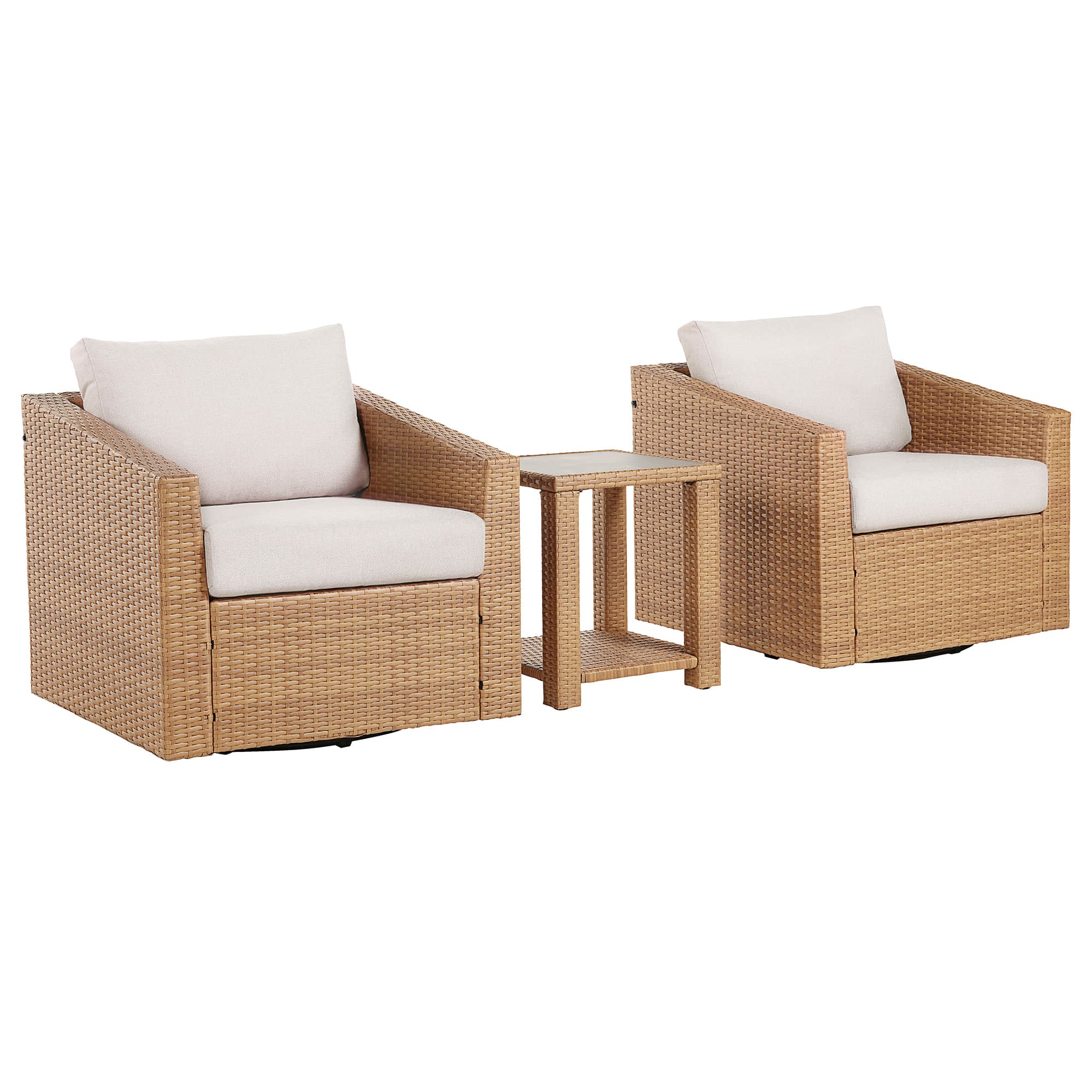 Calum Rattan Outdoor Bistro Set - Image 4