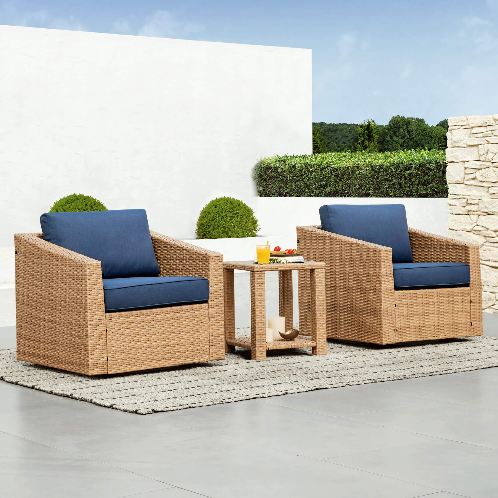 Calum Rattan Outdoor Bistro Set - Image 41