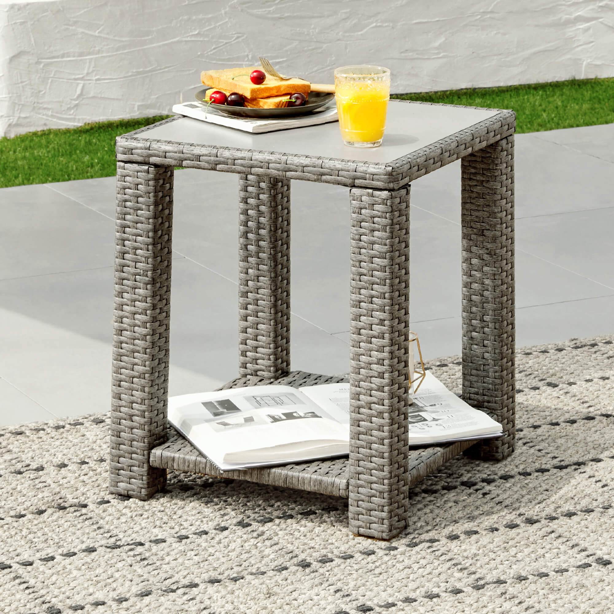 Calum Rattan Outdoor Bistro Set - Image 42