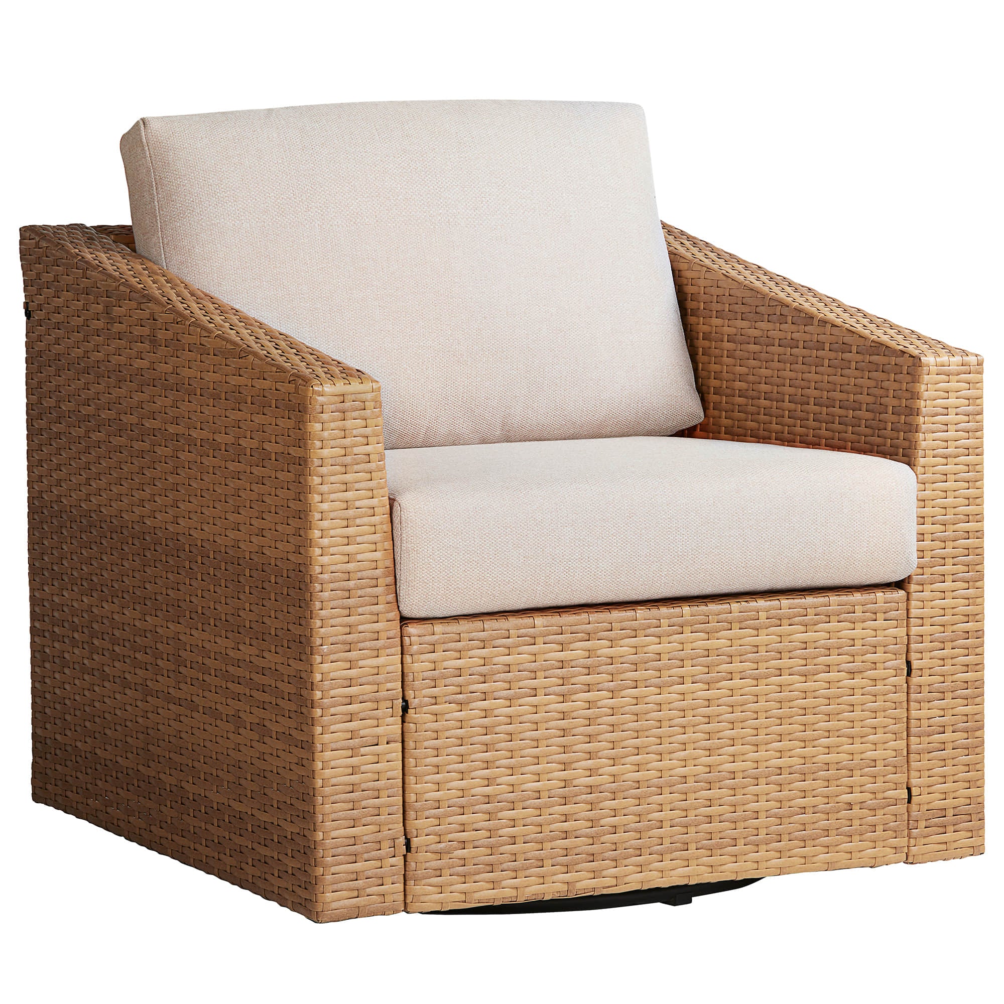 Calum Rattan Outdoor Swivel Accent Chair - Image 5