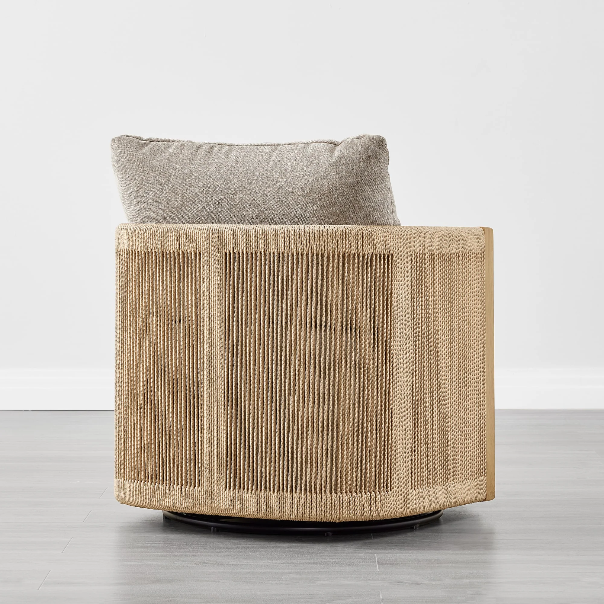 Carl Modern Swivel Rope Accent Chair - Image 10