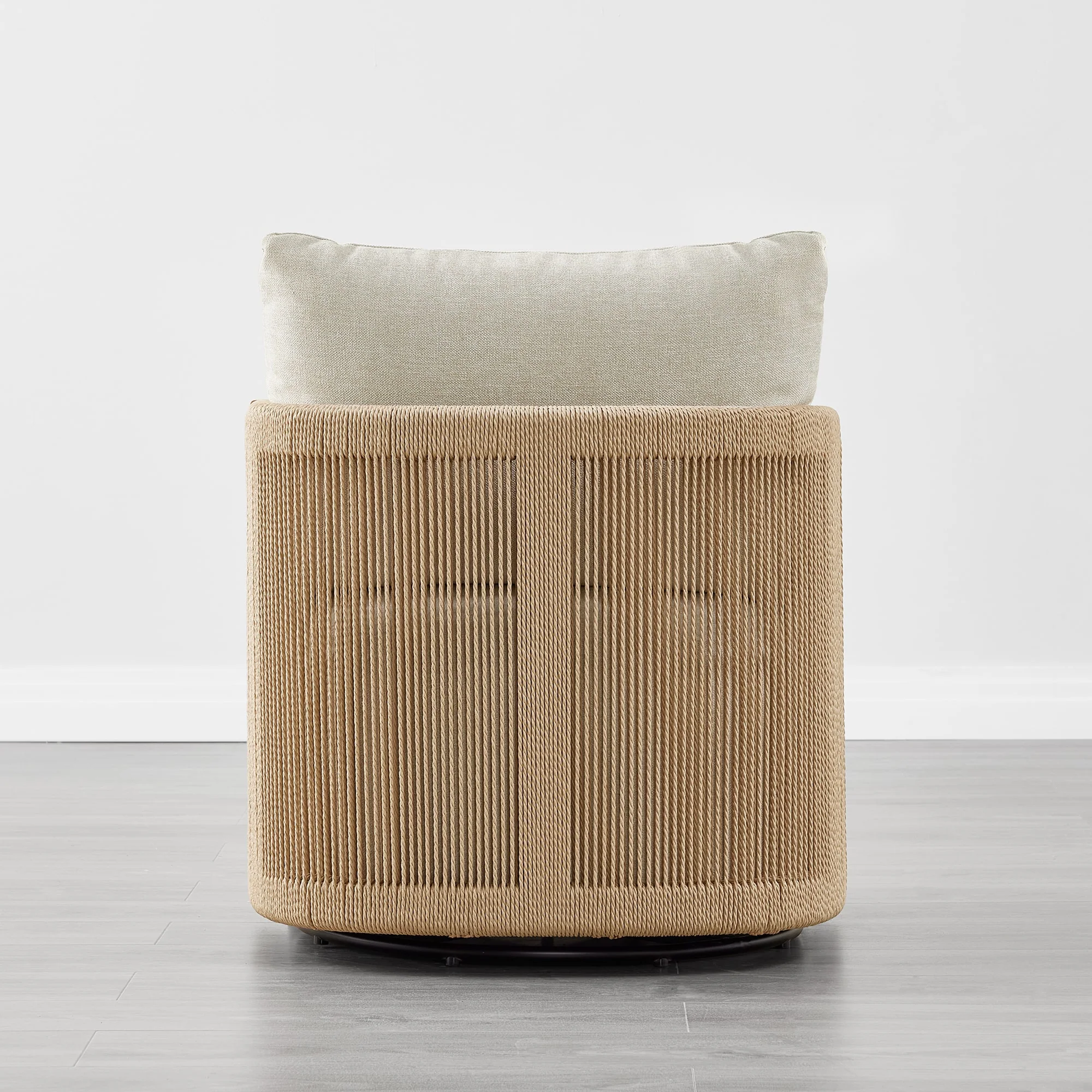 Carl Modern Swivel Rope Accent Chair - Image 11