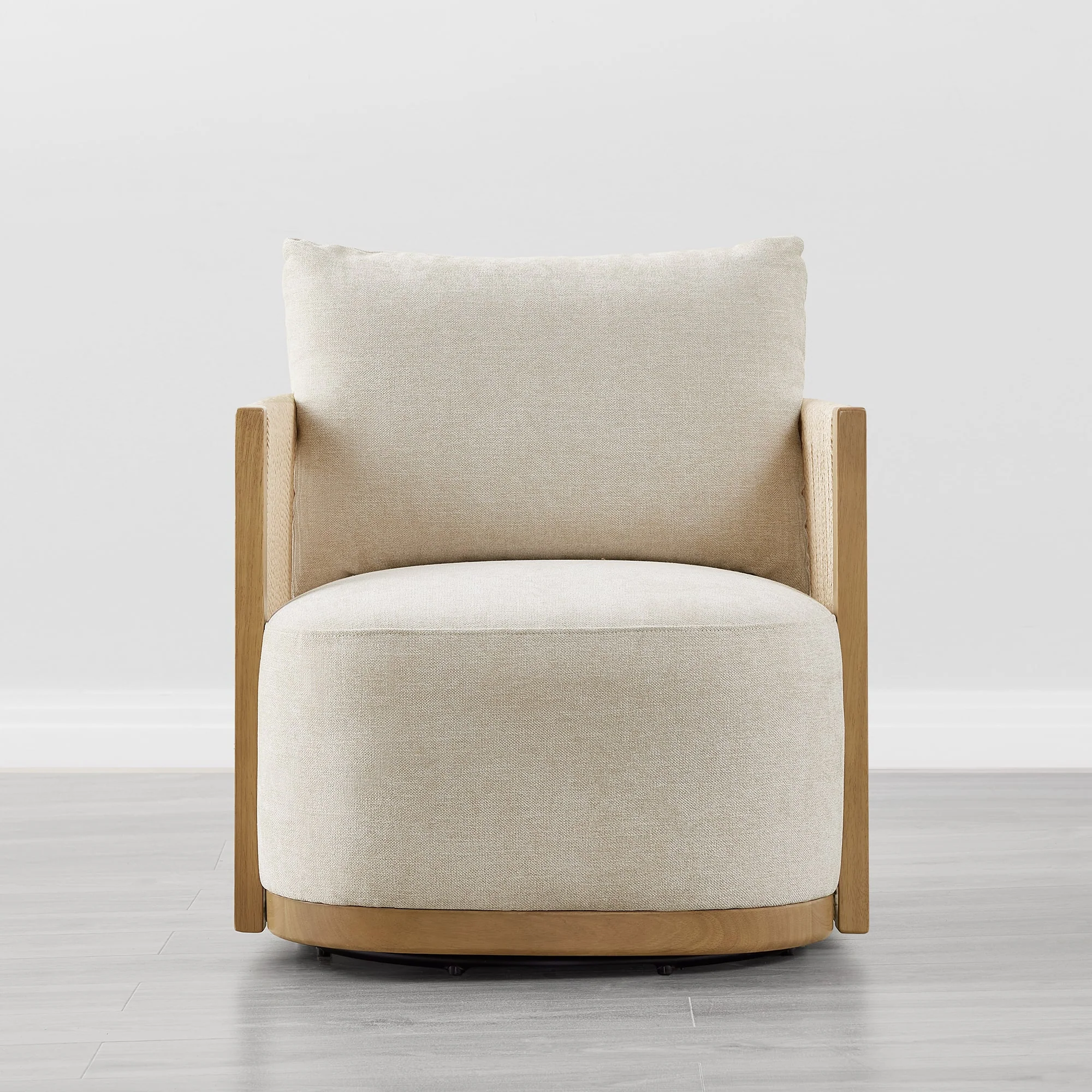 Carl Modern Swivel Rope Accent Chair - Image 14