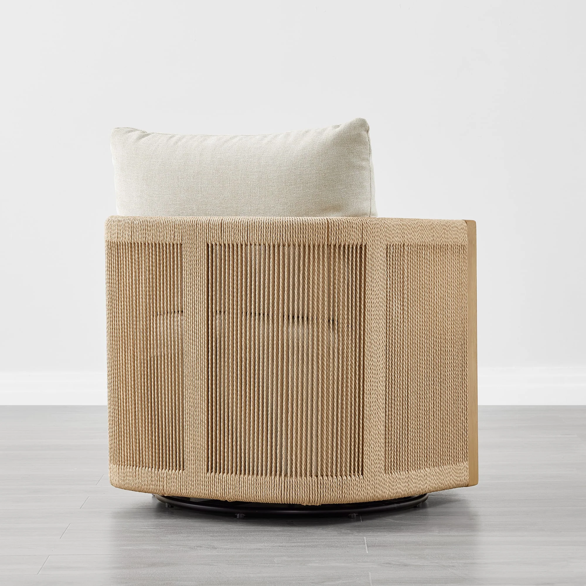 Carl Modern Swivel Rope Accent Chair - Image 17