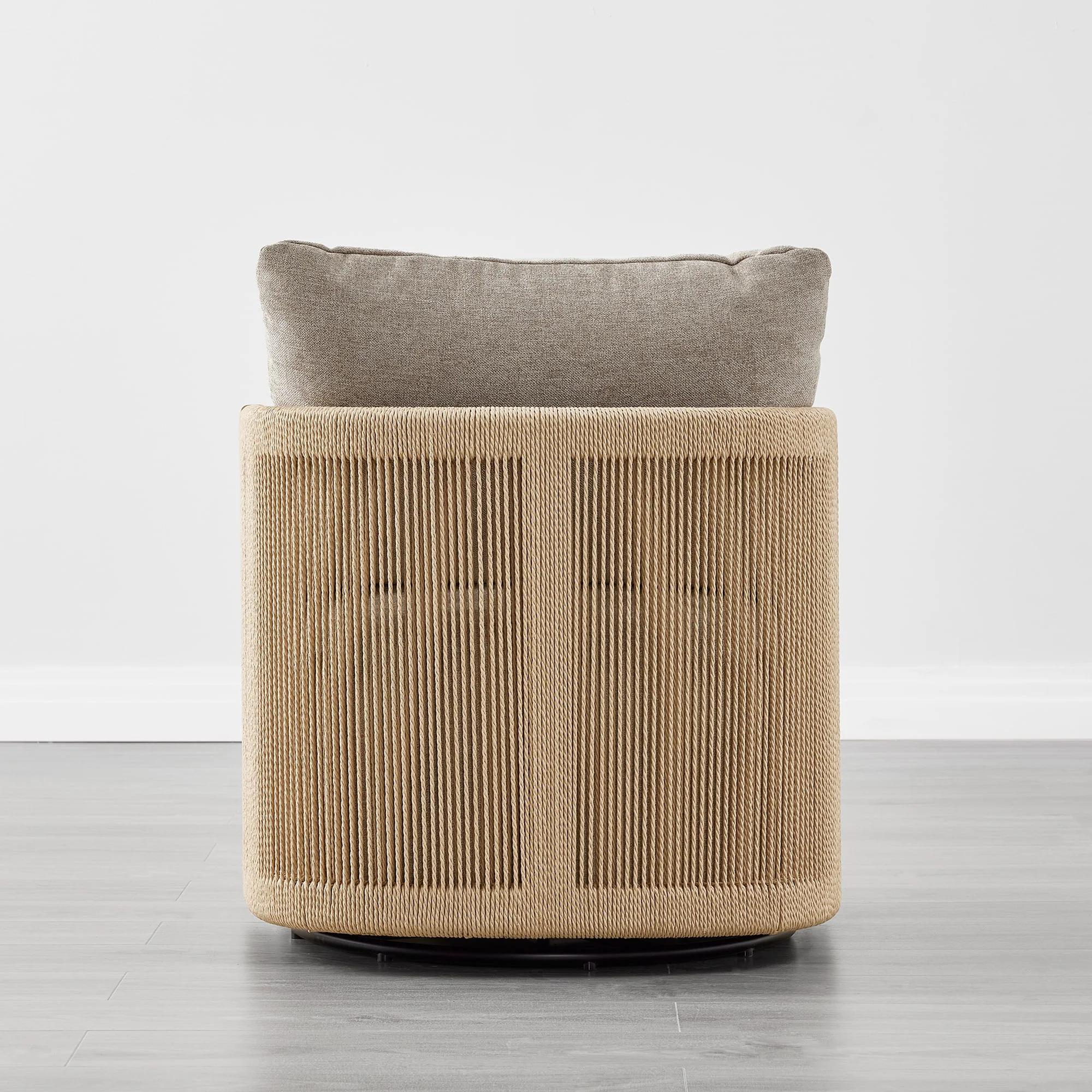 Carl Modern Swivel Rope Accent Chair - Image 7