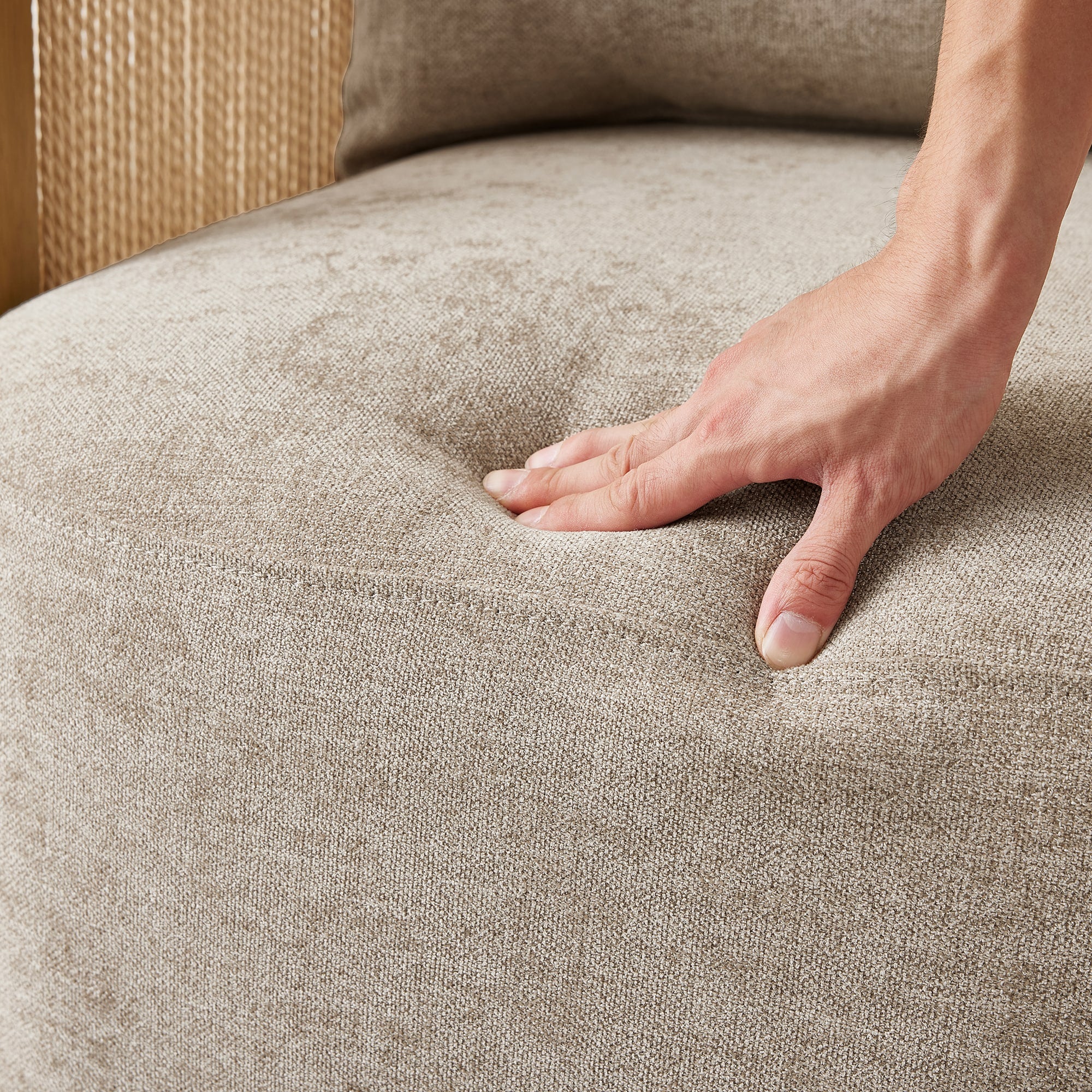 Carl Modern Swivel Rope Accent Chair - Image 8