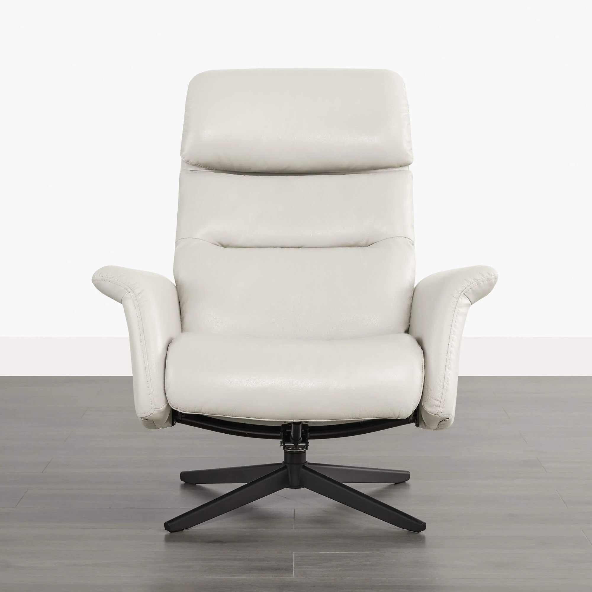 Cary Genuine Leather Swivel Reclining Chair & Ottoman - Image 18