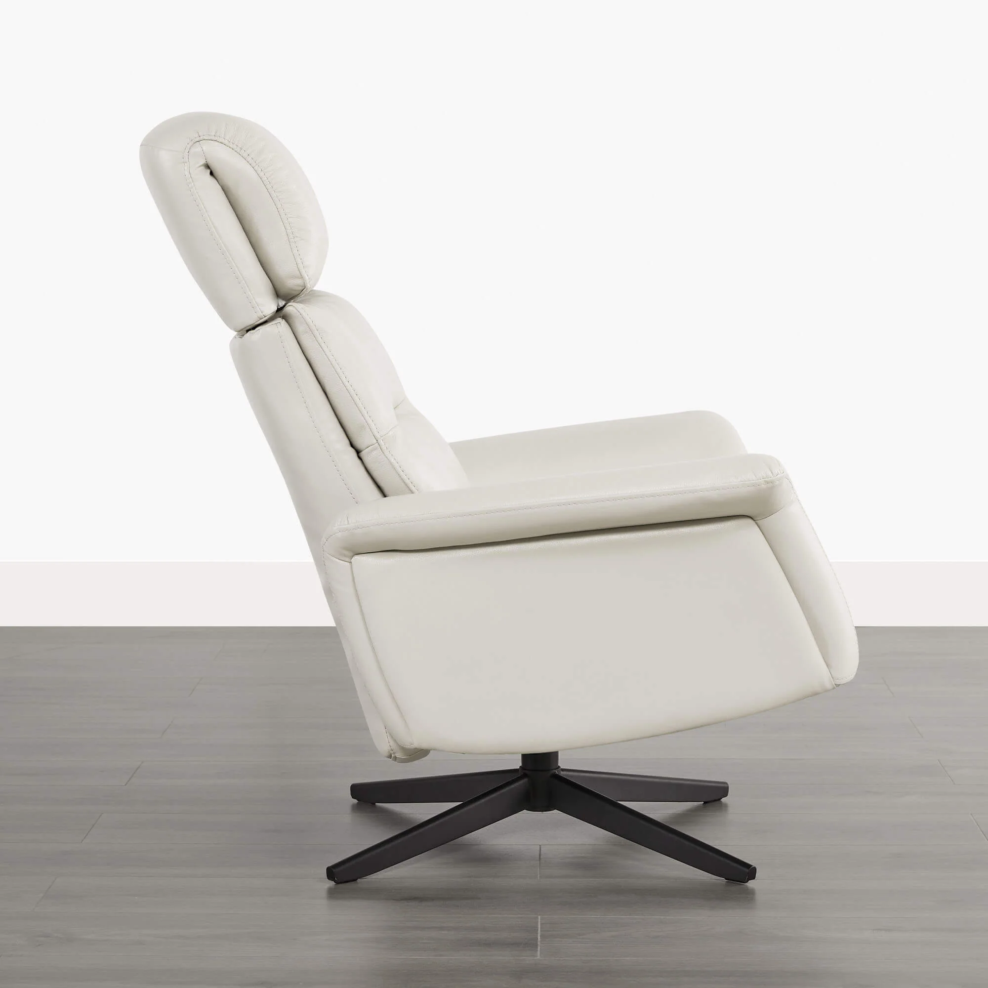 Cary Genuine Leather Swivel Reclining Chair & Ottoman - Image 19