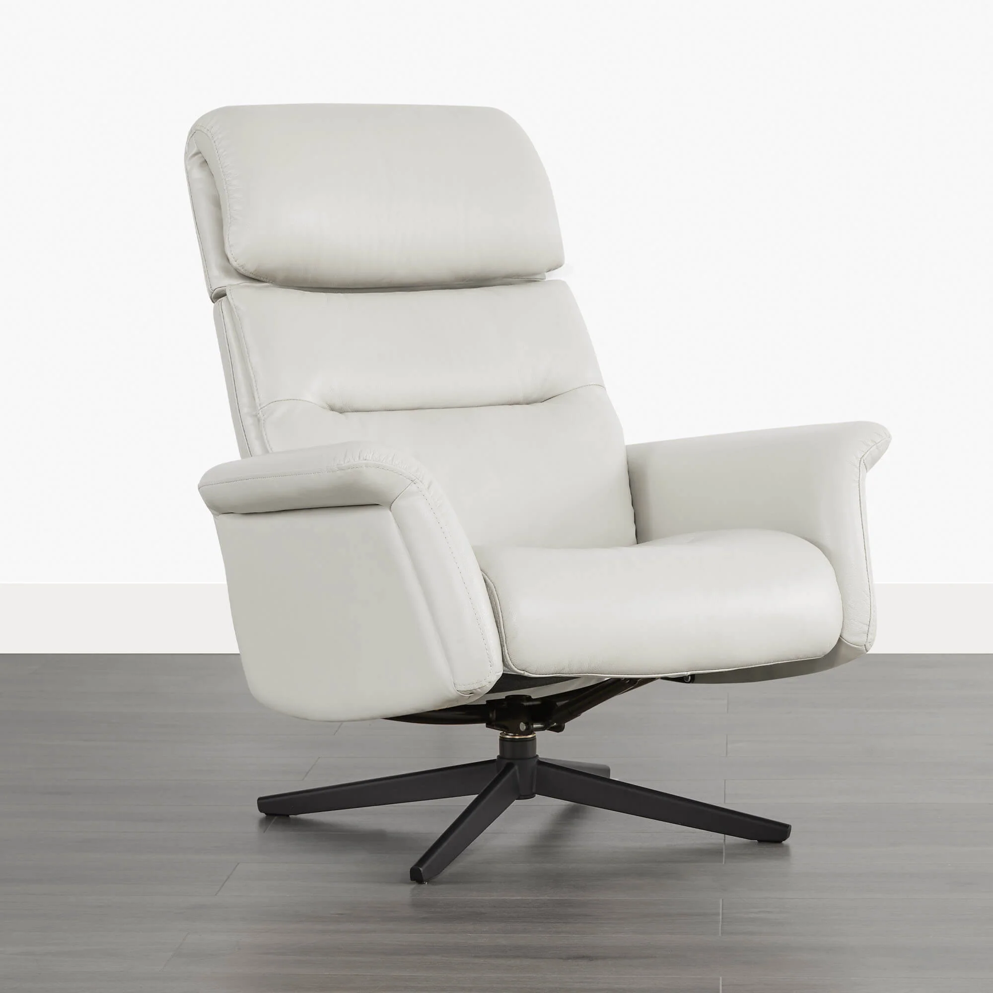 Cary Genuine Leather Swivel Reclining Chair & Ottoman - Image 23