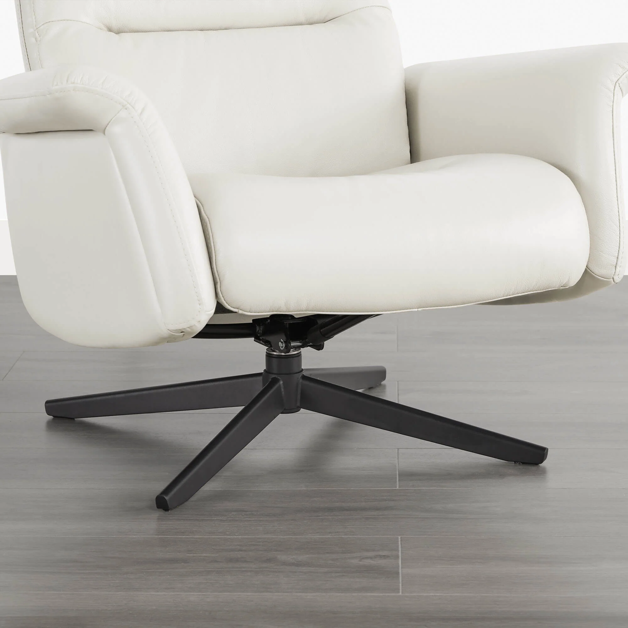 Cary Genuine Leather Swivel Reclining Chair & Ottoman - Image 25